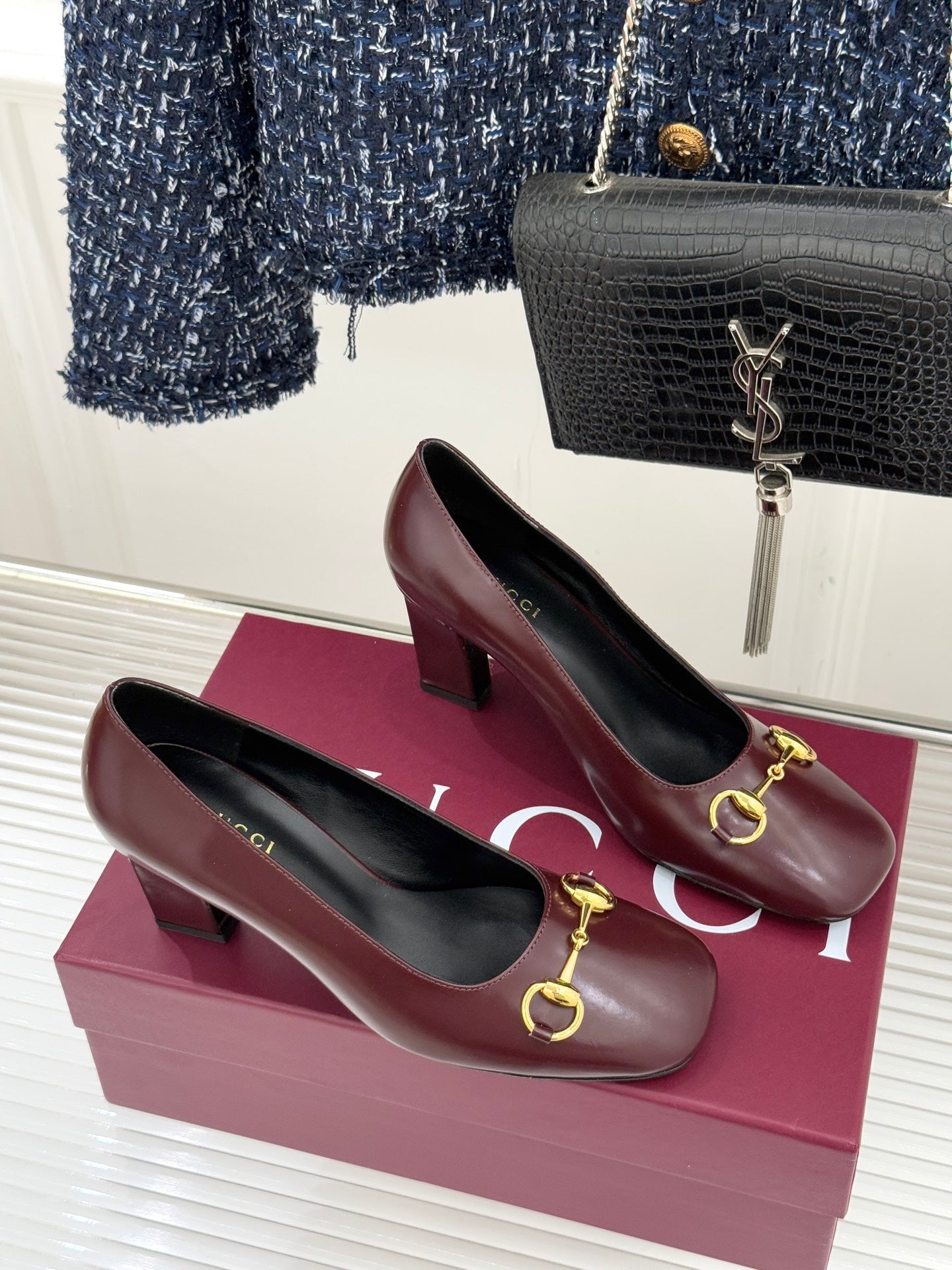 Gucci Horsebit Block Heel Pumps – 2025 Collection