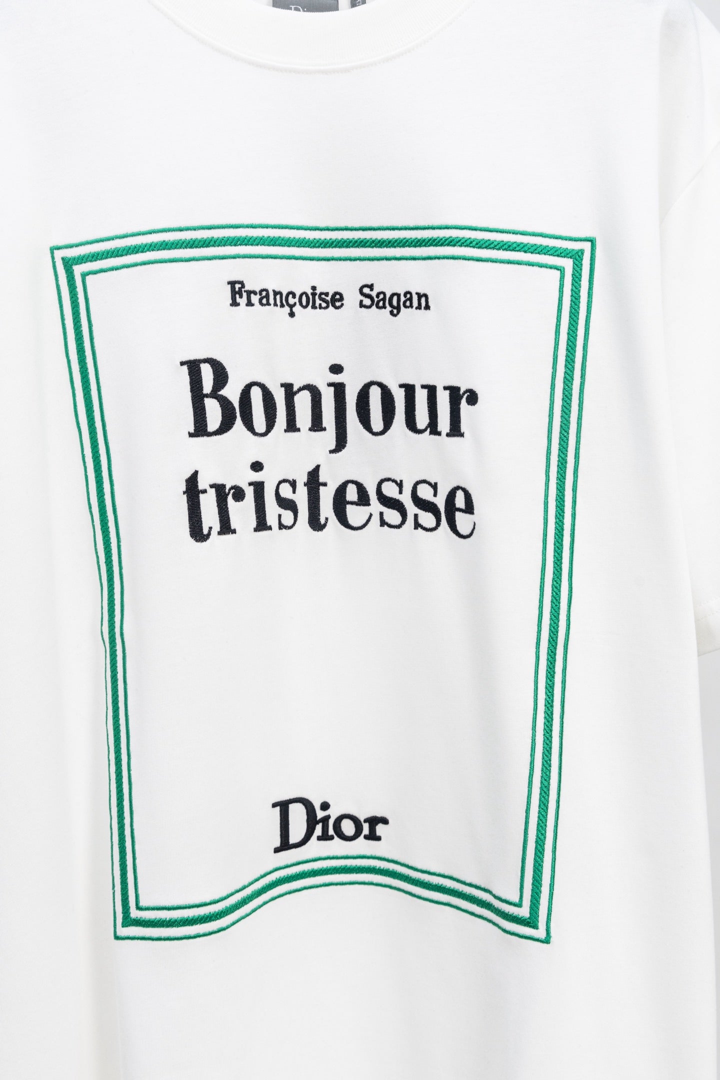 Dior BookCover Bonjour Tristesse Embroidered T-Shirt