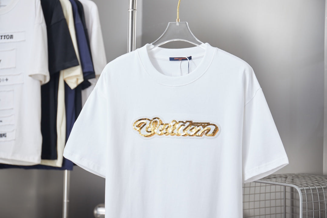 Louis Vuitton Sequin Embroidered Patchwork T-Shirt – 2026SS Early Spring Collection