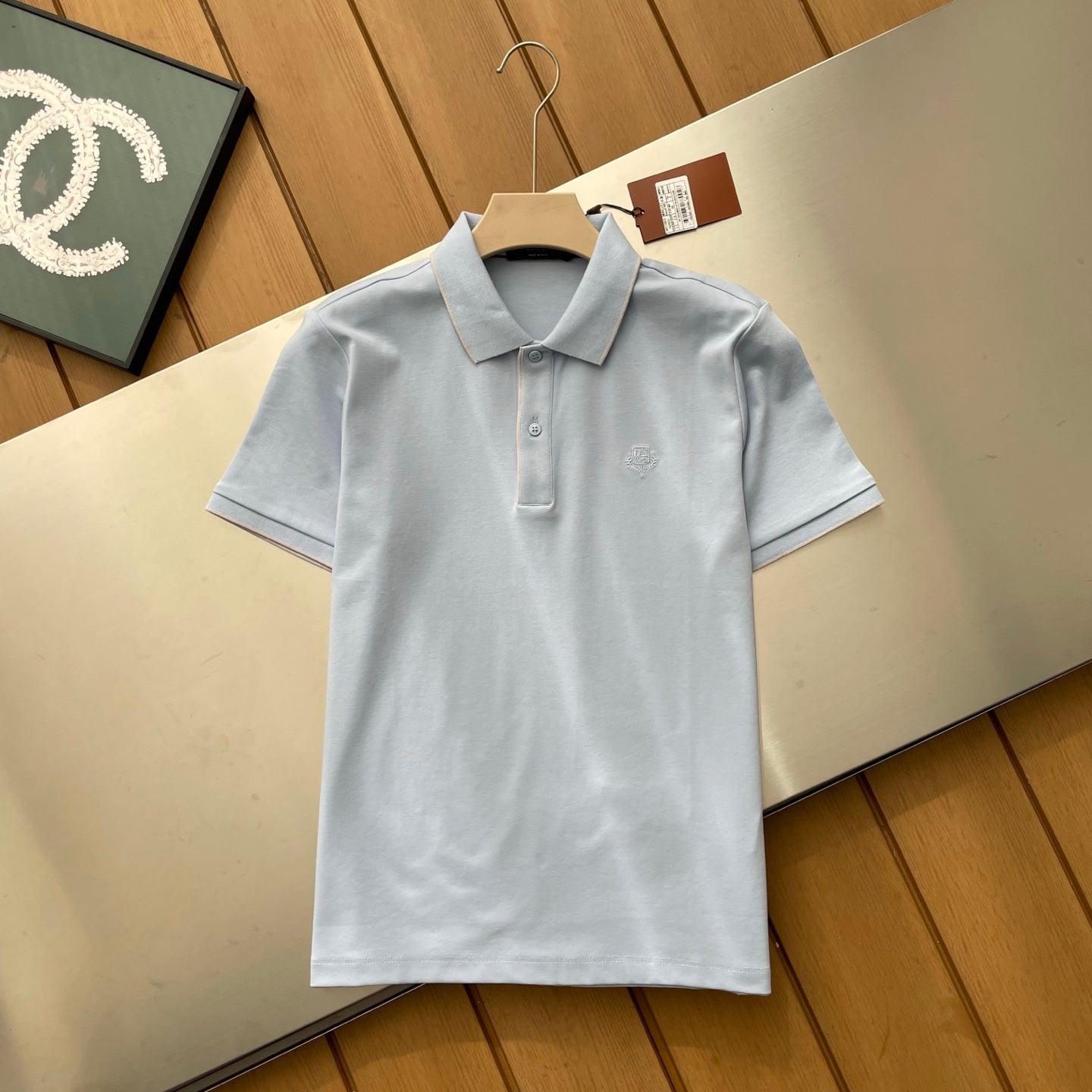 Loro Piana Embossed Embroidery Ice Silk Polo Shirt – 2026SS