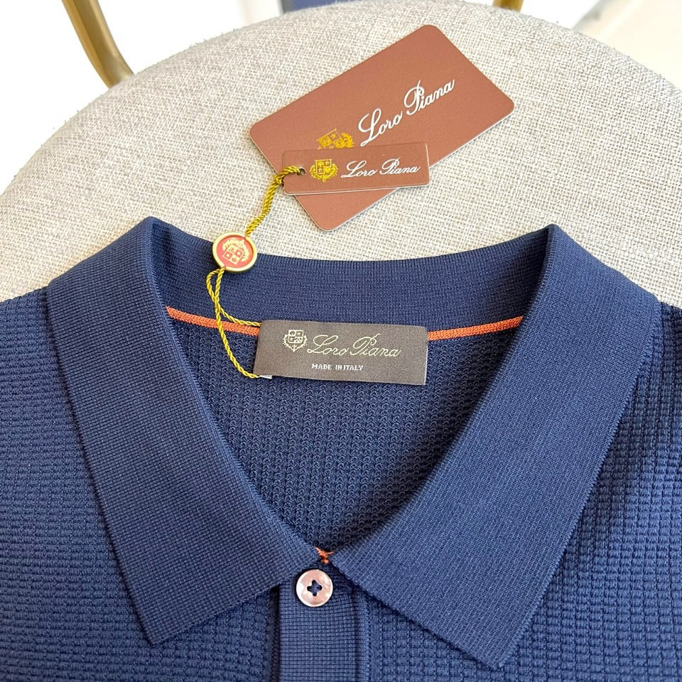 Loro Piana Knitted Ice Silk Polo Shirt – 2026SS