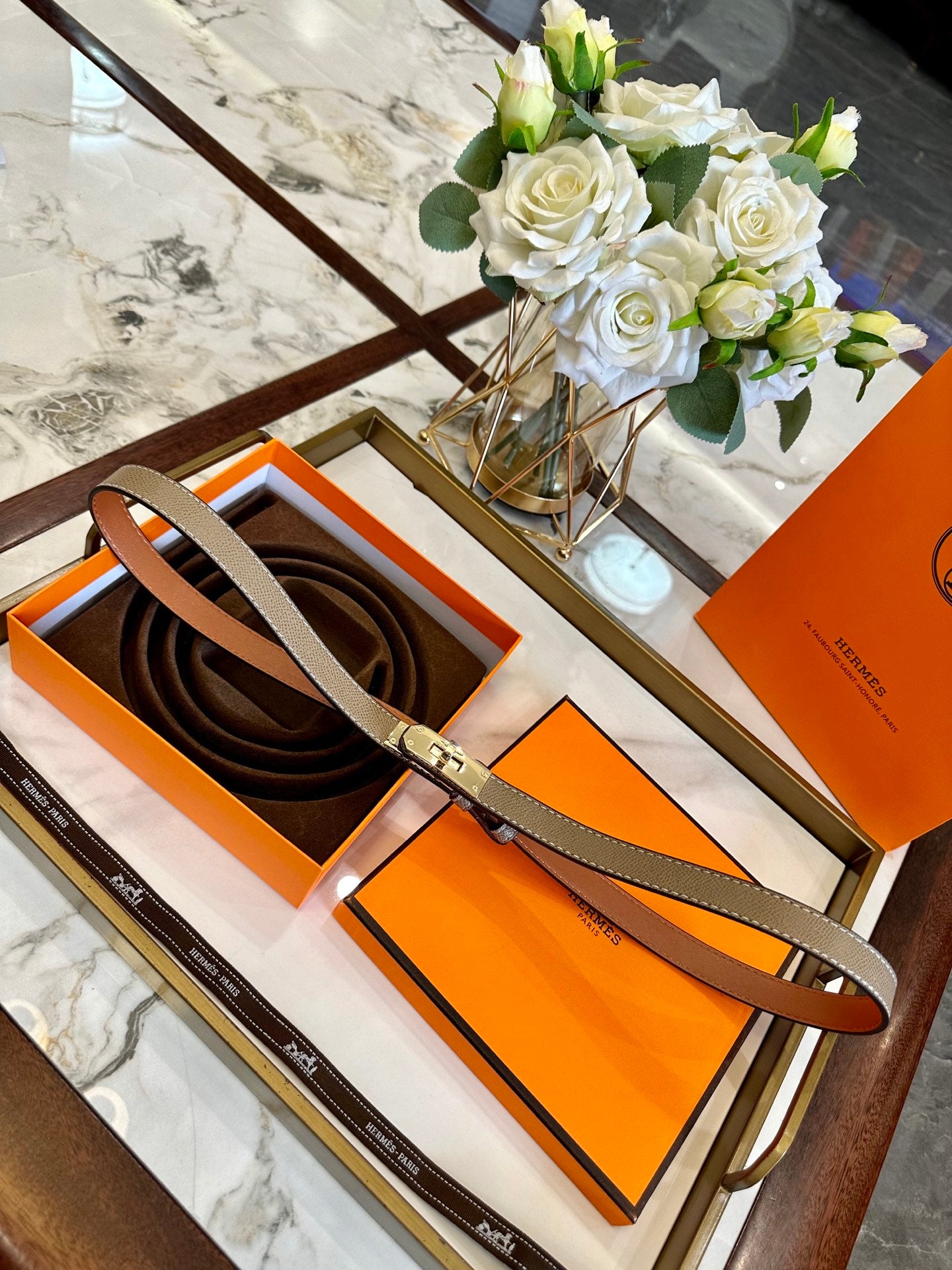 Hermès Slim Leather Belt – 2.0cm