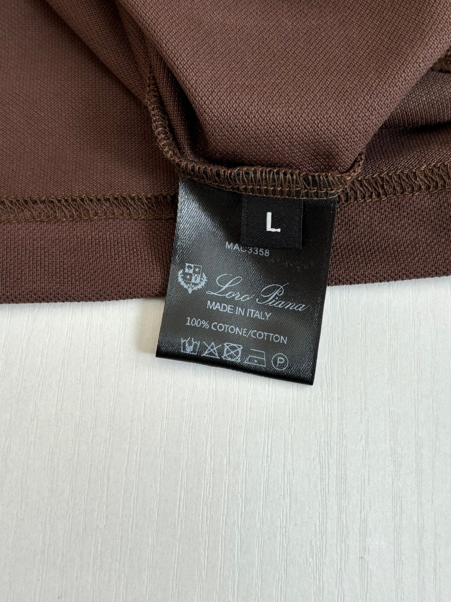 Loro Piana LP Logo Embroidered Pique Cotton Polo Shirt