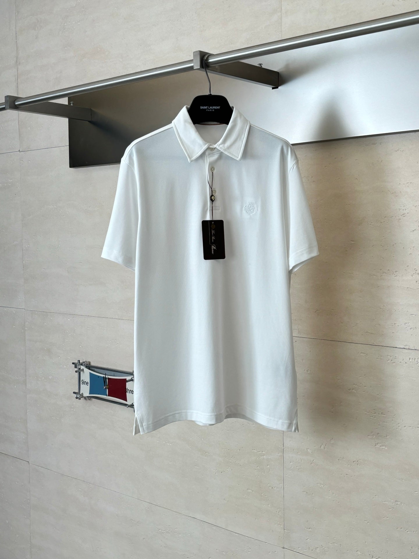Loro Piana LP Logo Embroidered Piqué Cotton Polo Shirt