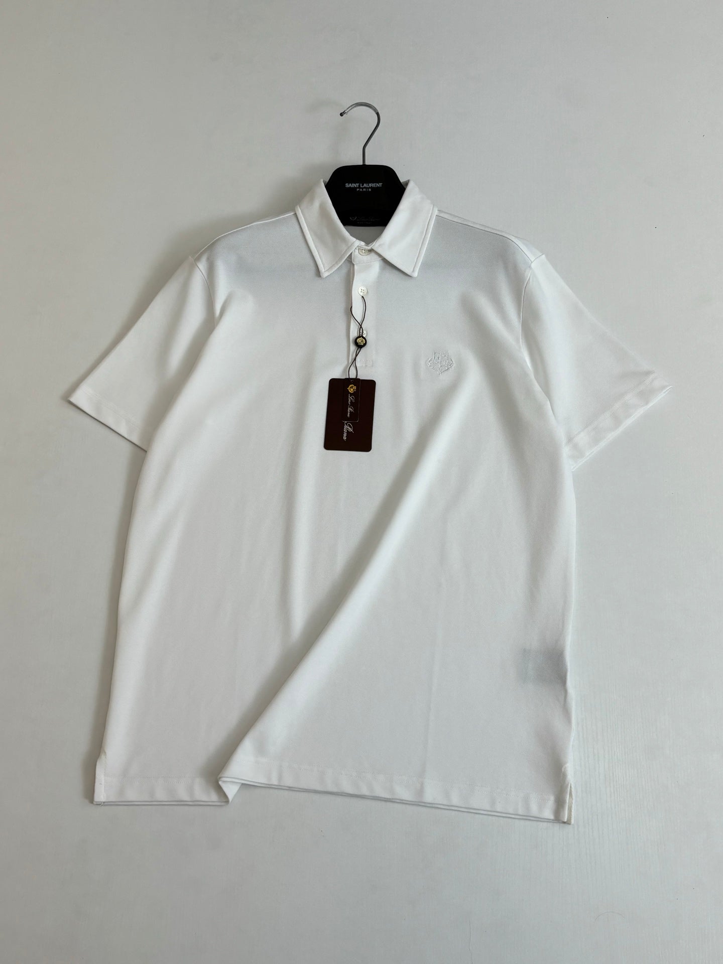 Loro Piana LP Logo Embroidered Piqué Cotton Polo Shirt