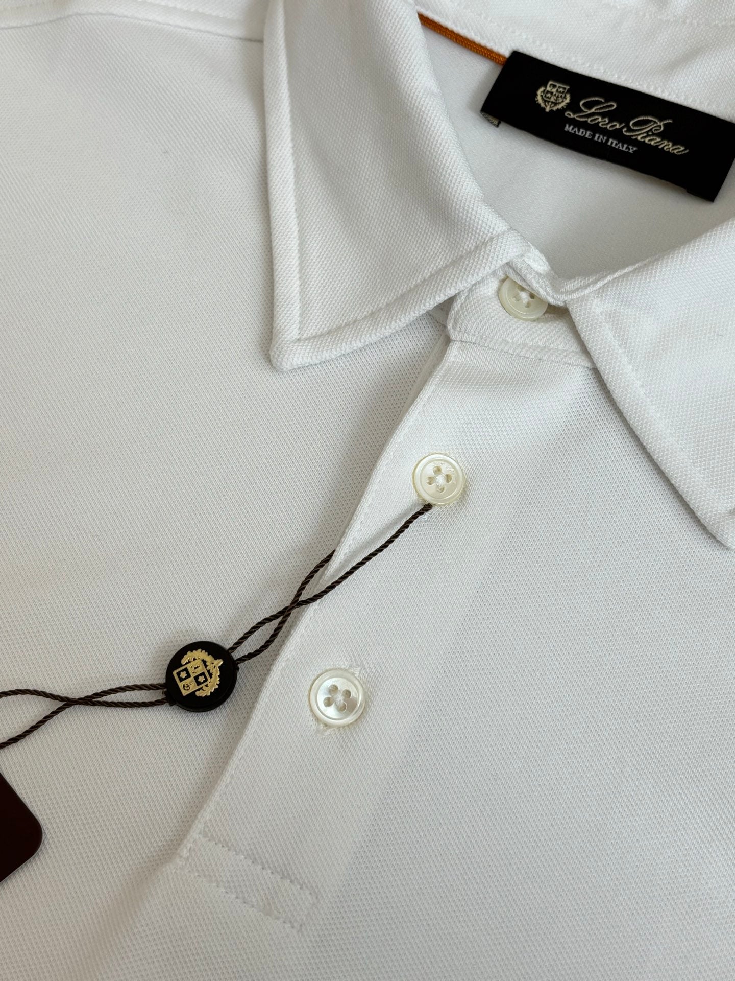 Loro Piana LP Logo Embroidered Piqué Cotton Polo Shirt