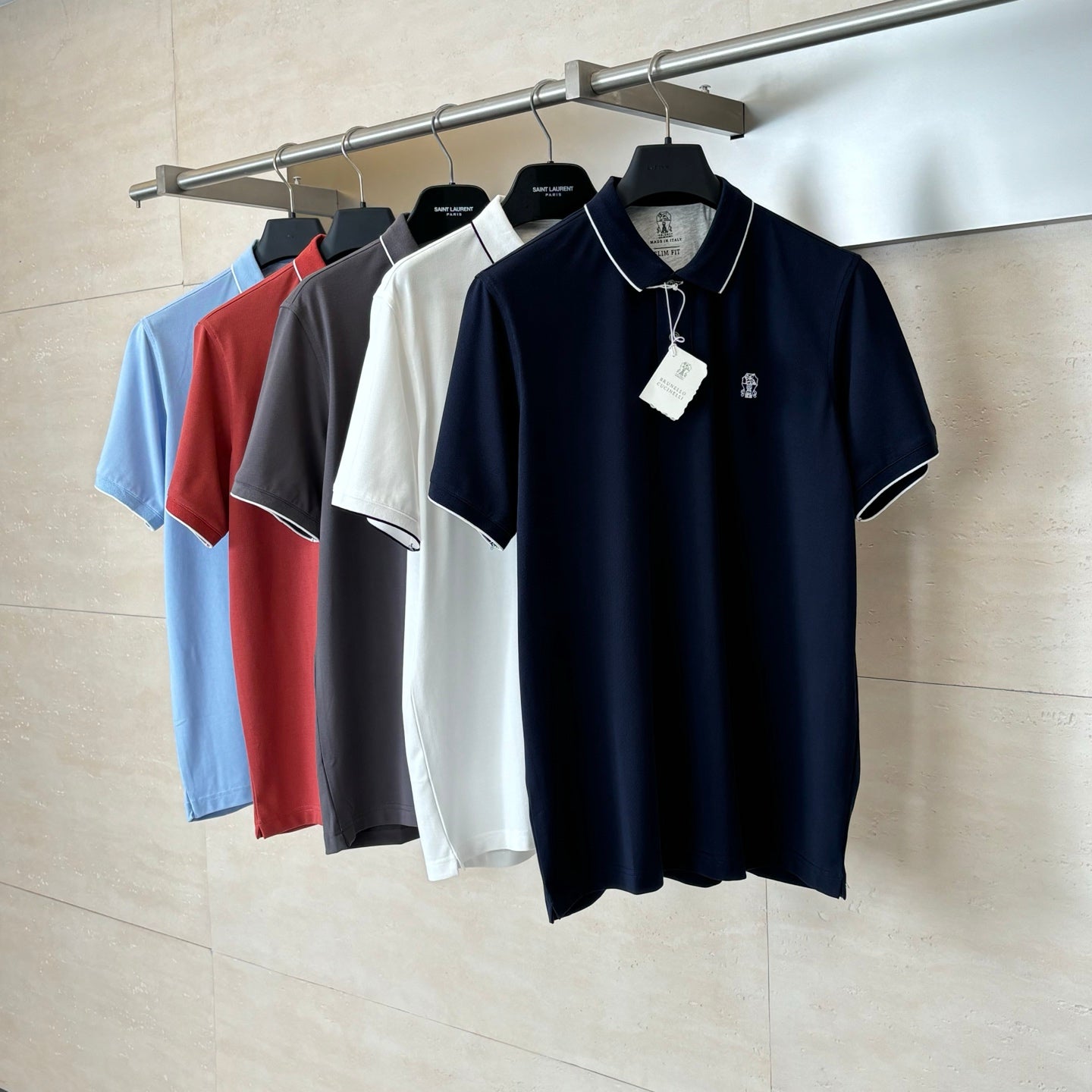Brunello Cucinelli BC Logo Embroidered Polo Shirt – 2025