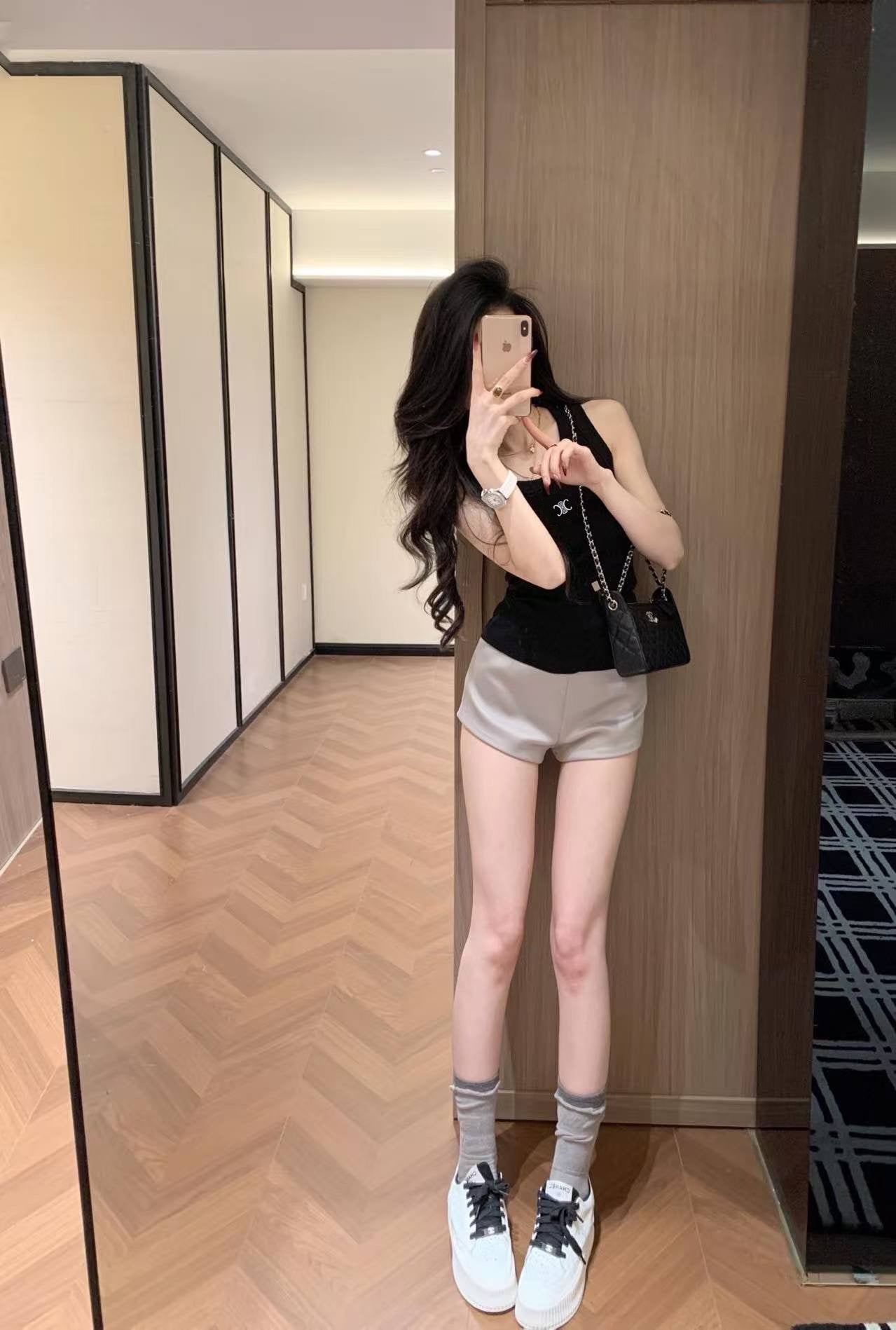 Celine Triomphe Embroidered Ribbed Tank Top
