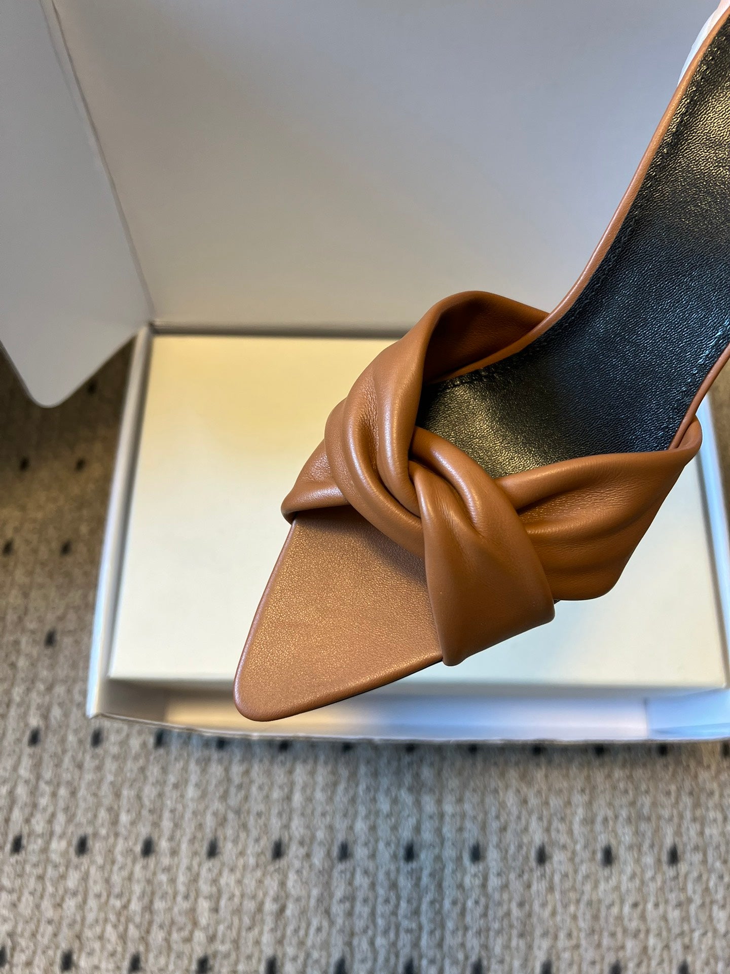 Saint Laurent Knotted Leather Mules – 26SS