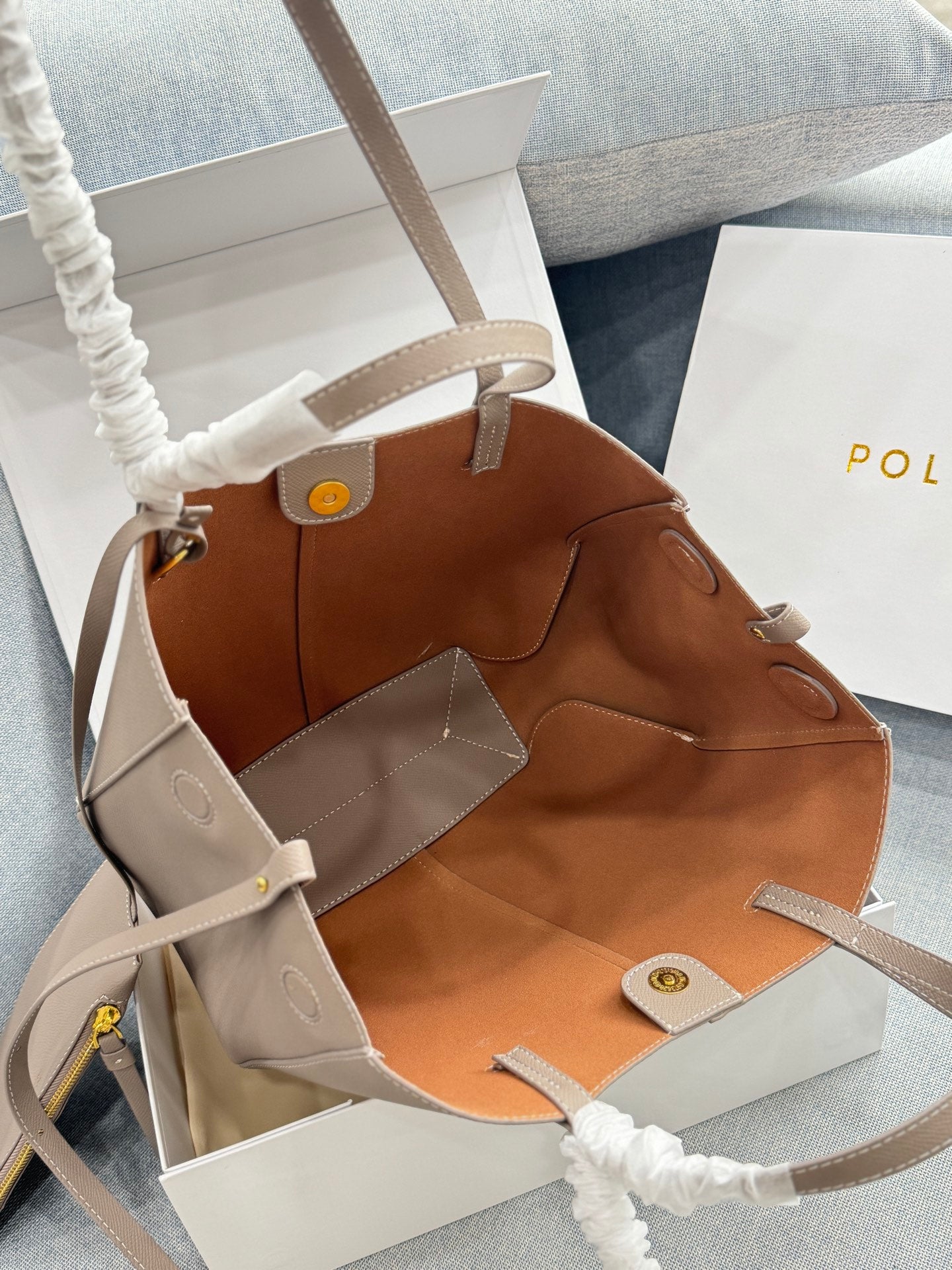 Polène Large Cowhide Tote Bag – Autumn/Winter Collection