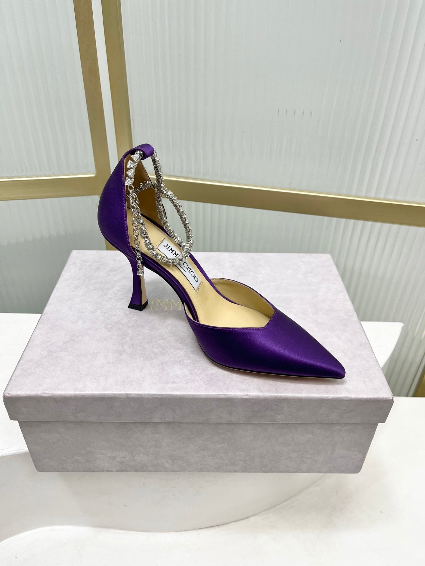 Jimmy Choo Stevie 100 Satin Bow Heels