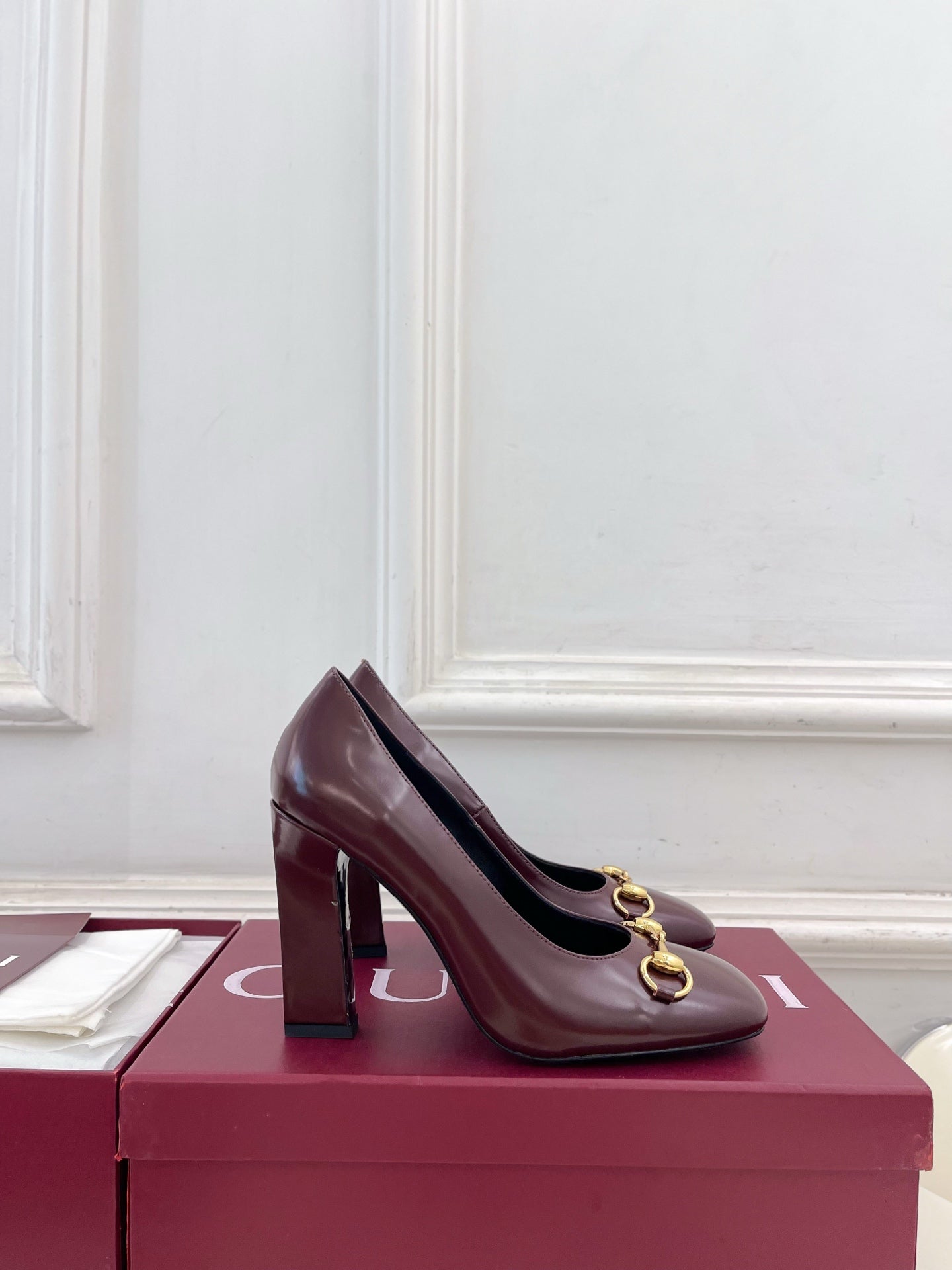 Gucci Signora Horsebit Chunky Heel Pumps – 2026 Spring/Summer Collection