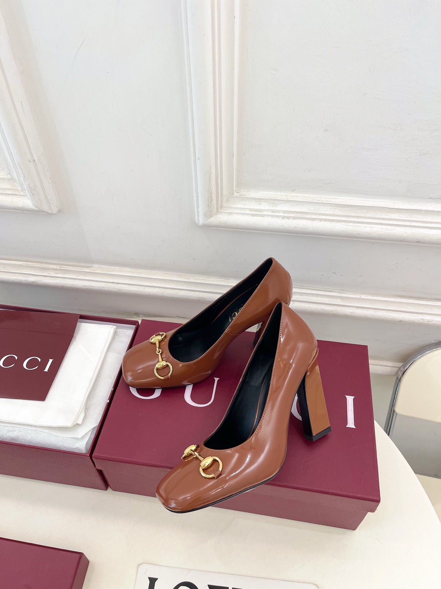 Gucci Signora Horsebit Chunky Heel Pumps – 2026 Spring/Summer Collection