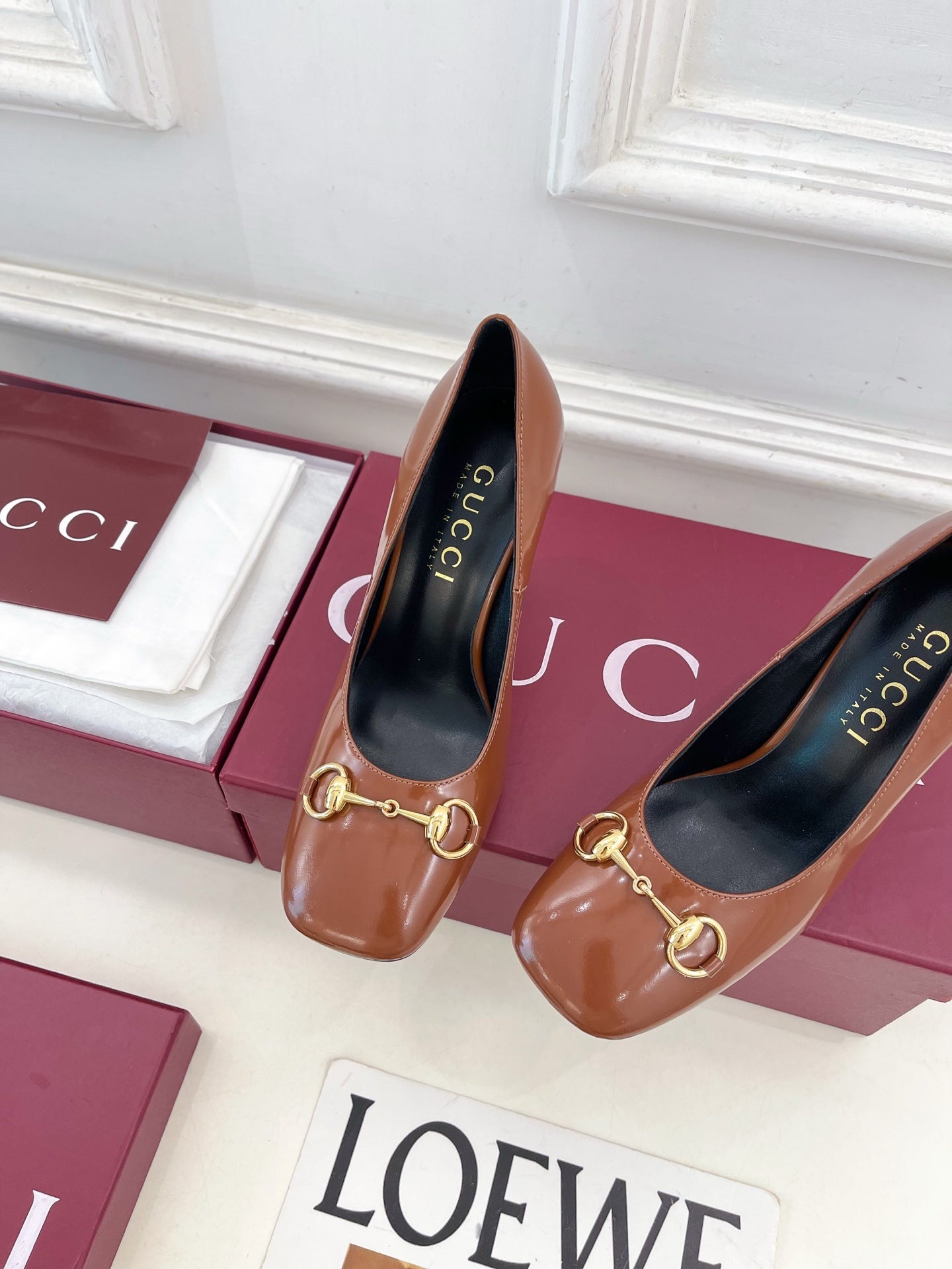 Gucci Signora Horsebit Chunky Heel Pumps – 2026 Spring/Summer Collection