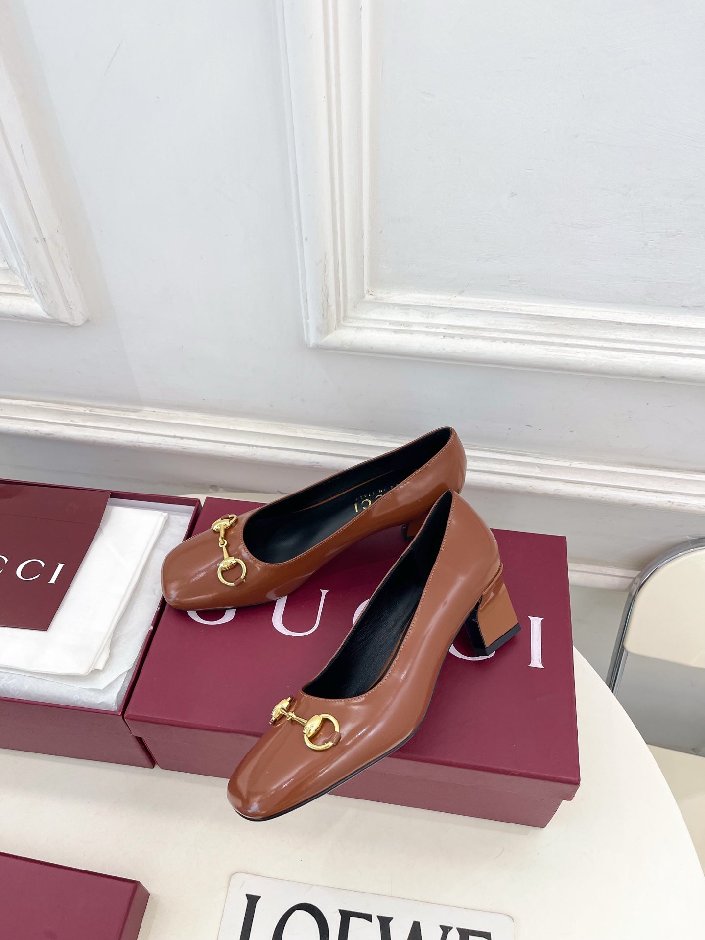 Gucci Signora Horsebit Chunky Heel Pumps – 2026 Spring/Summer Collection
