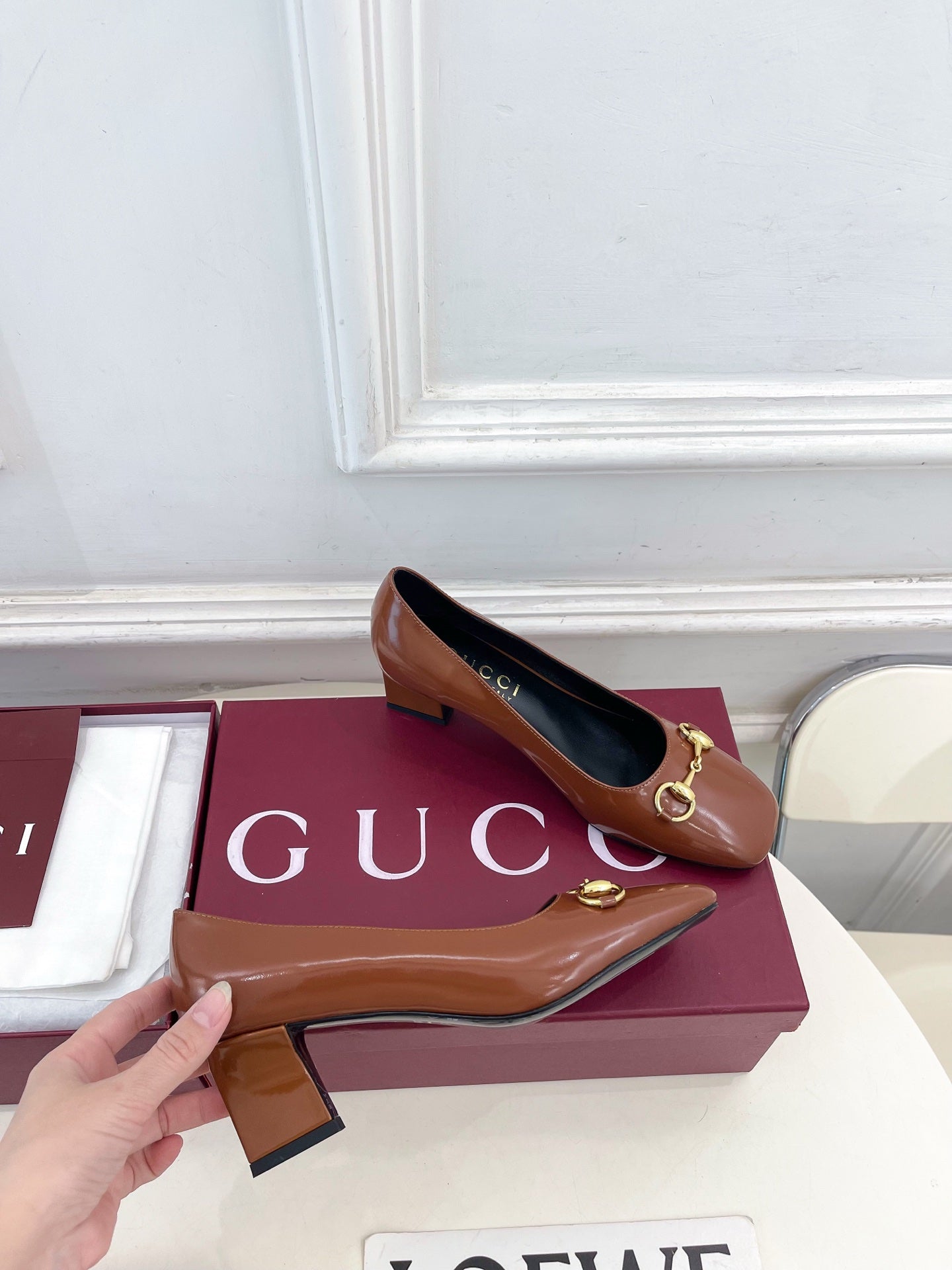 Gucci Signora Horsebit Chunky Heel Pumps – 2026 Spring/Summer Collection