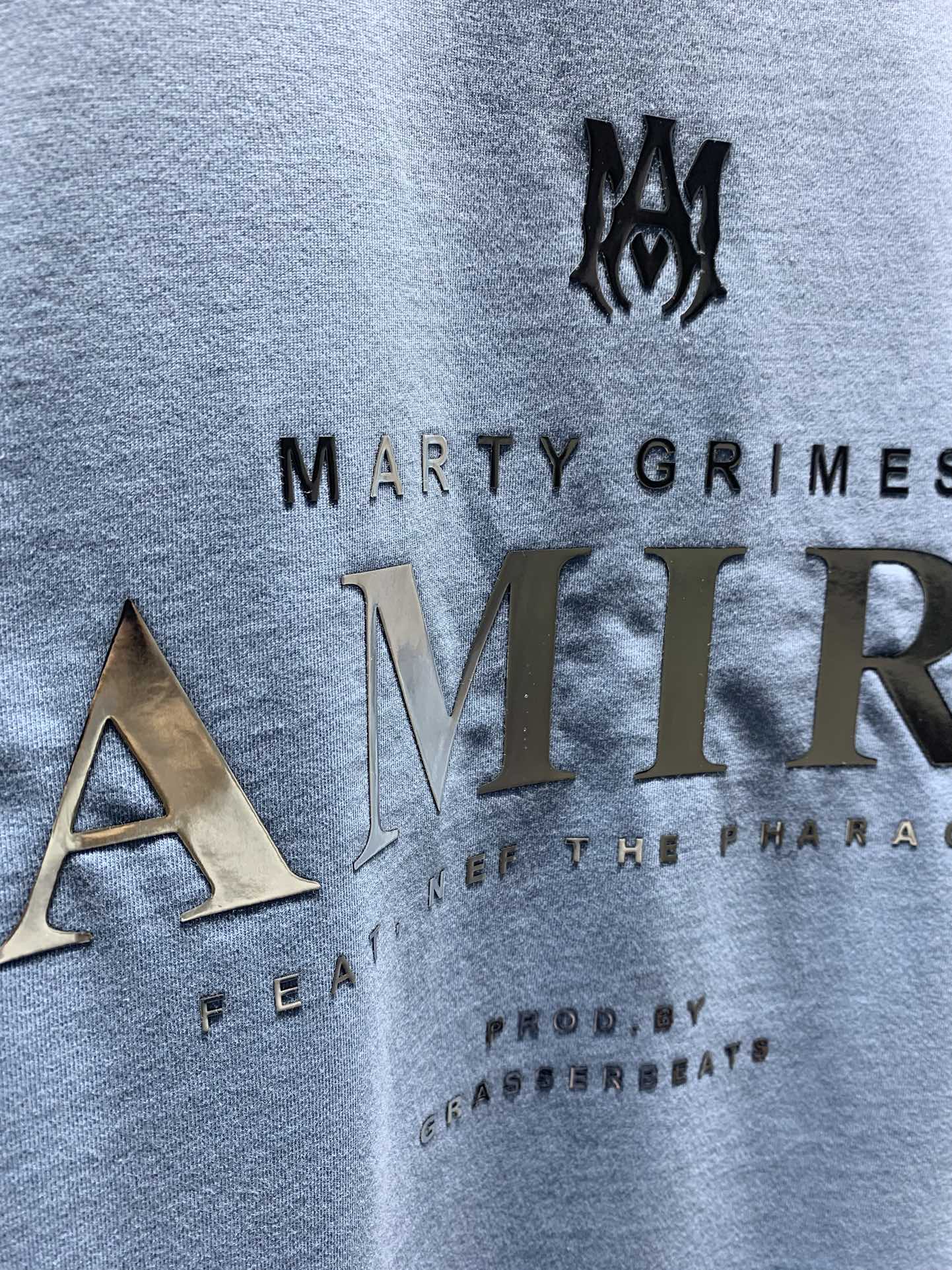Amiri Laser-Cut Logo Distressed T-Shirt