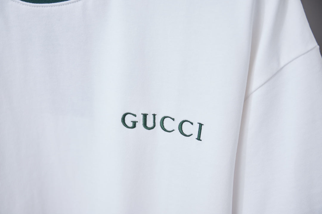 Gucci Classic Red and Green Ribbed T-Shirt – 26SS Early Spring Collection