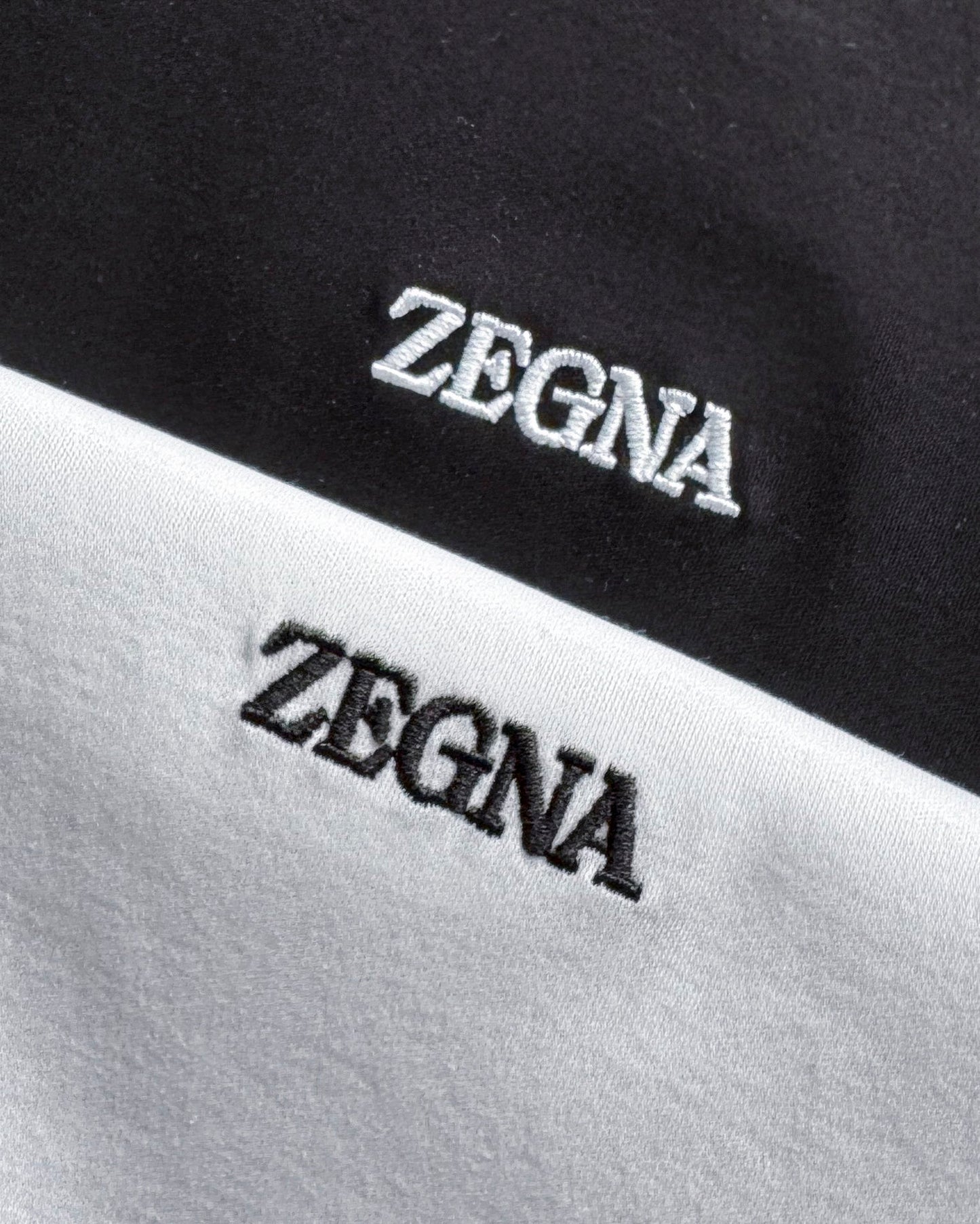Zegna Classic Logo Embroidery Cotton T-Shirt