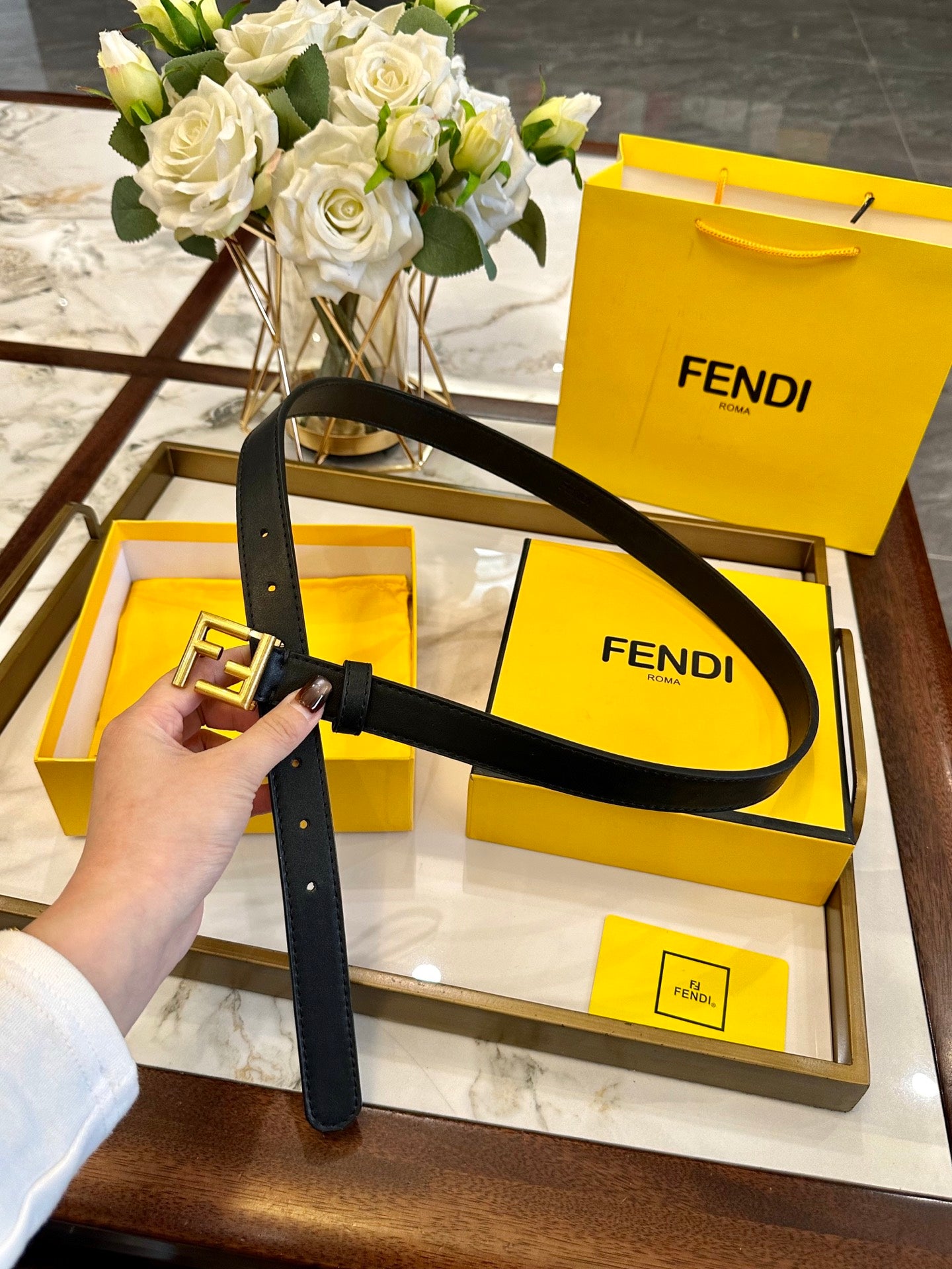 Fendi Classic Leather Belt – 2.5cm