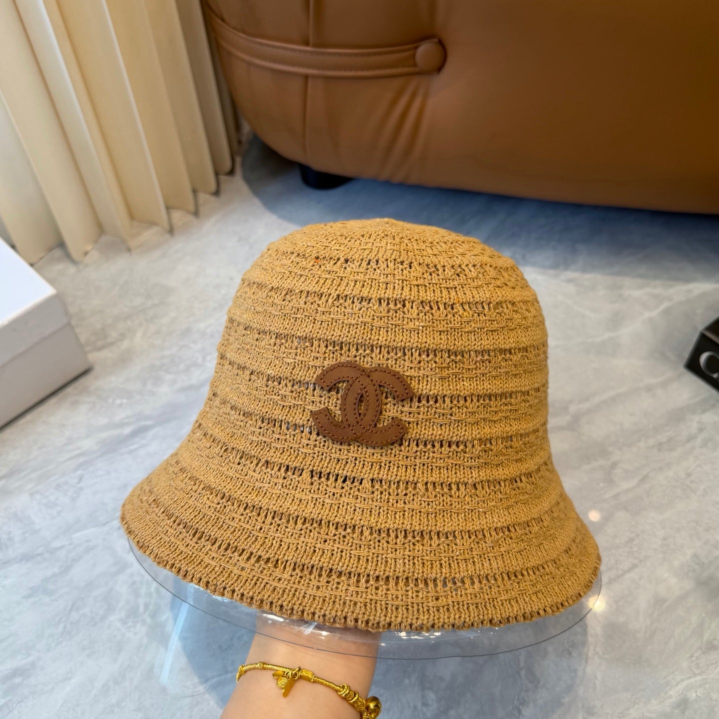 Chanel Knitted Resort Straw Hat