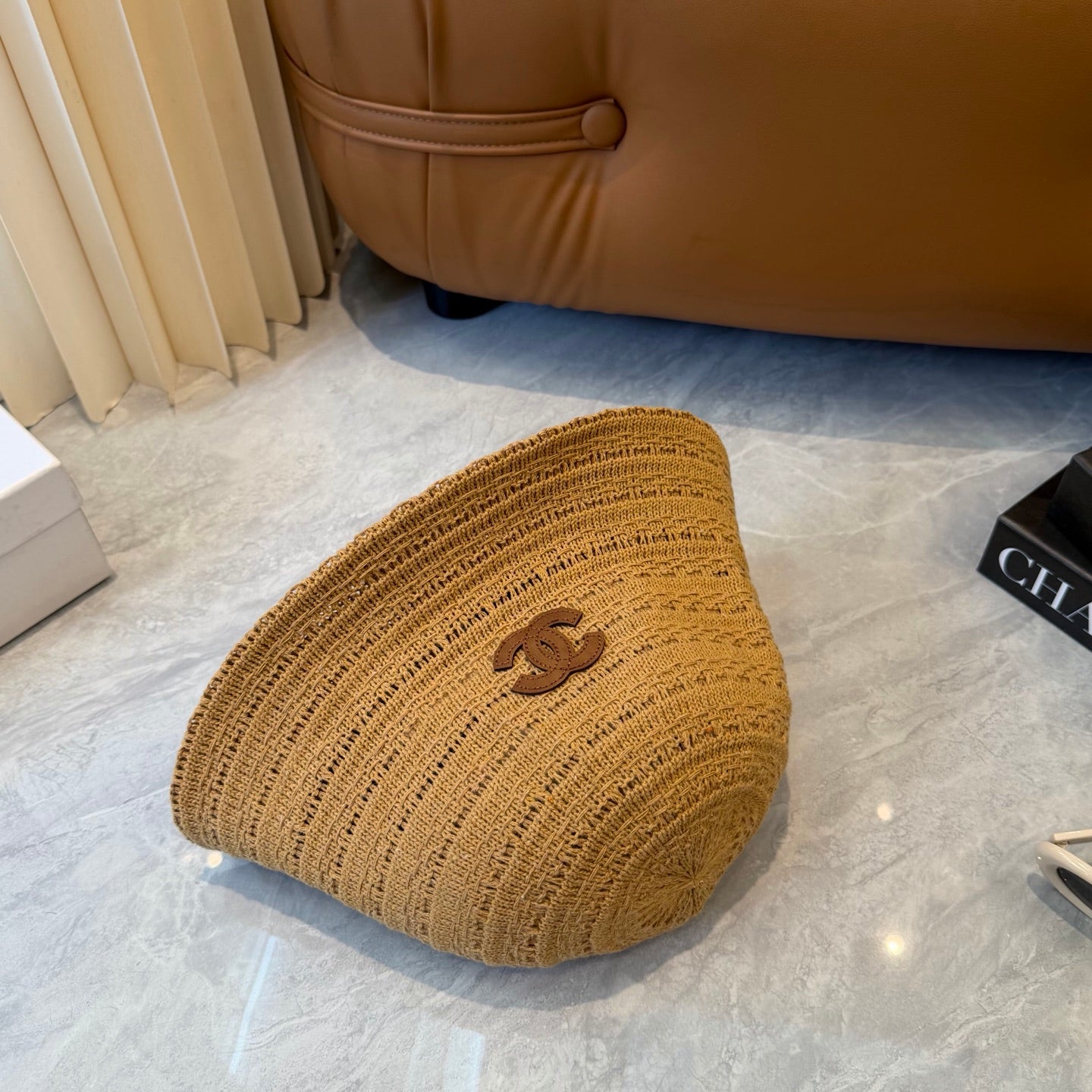 Chanel Knitted Resort Straw Hat