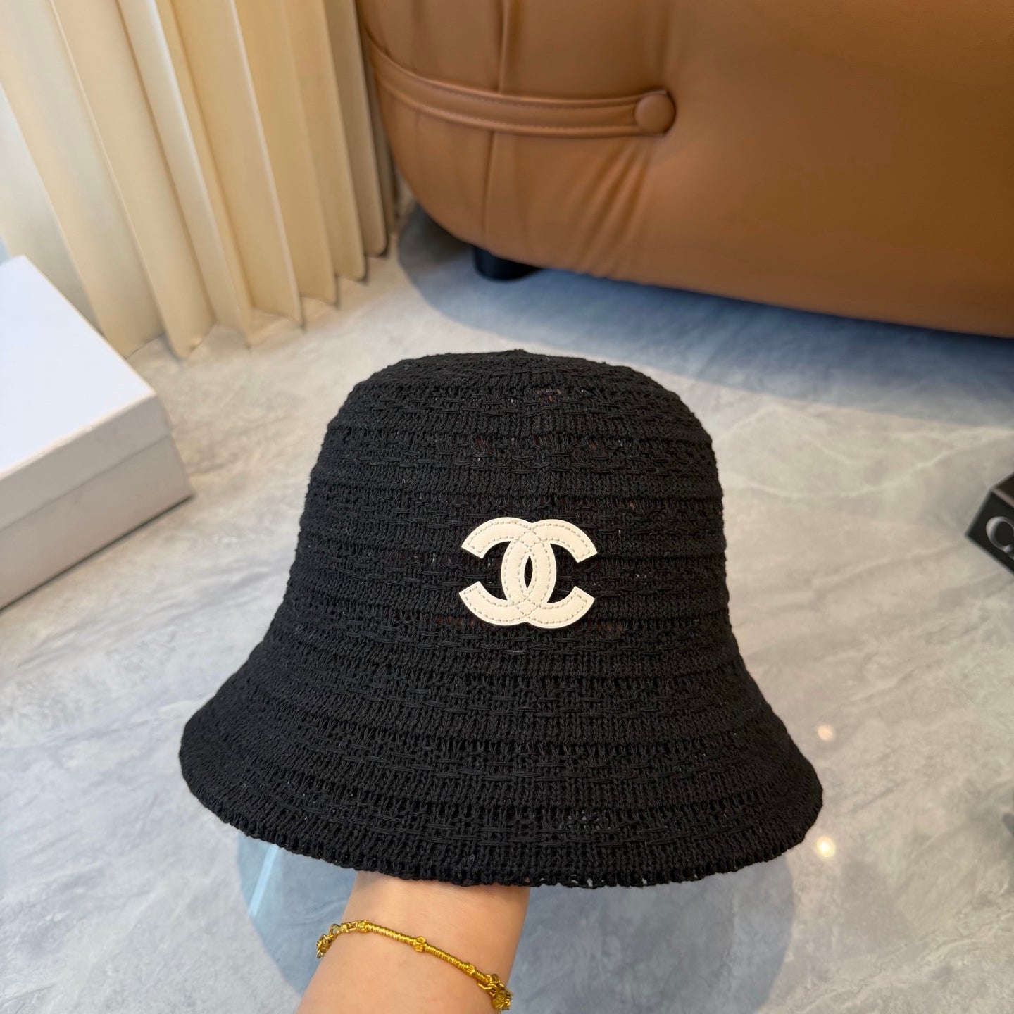 Chanel Knitted Resort Straw Hat