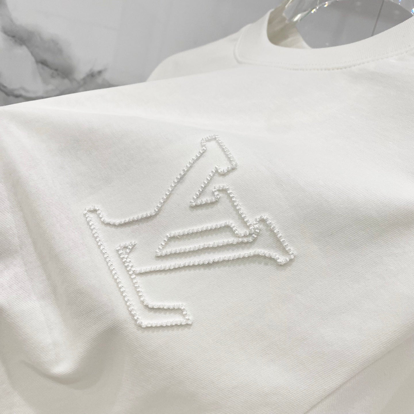 Louis Vuitton Clover Logo Embroidered Cotton T-Shirt