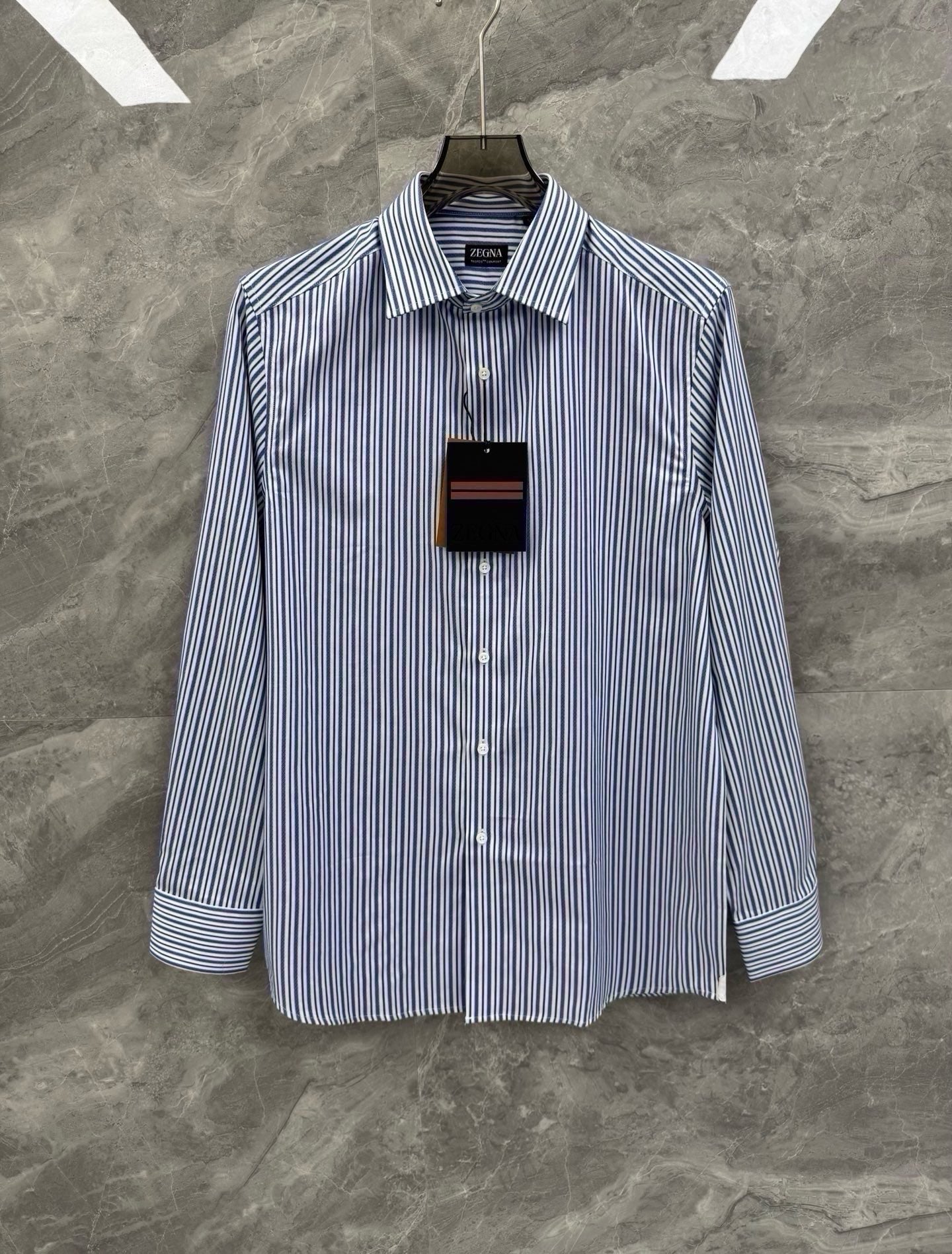 Zegna Vertical Striped Cotton Shirt – Spring/Summer Collection – 26SS