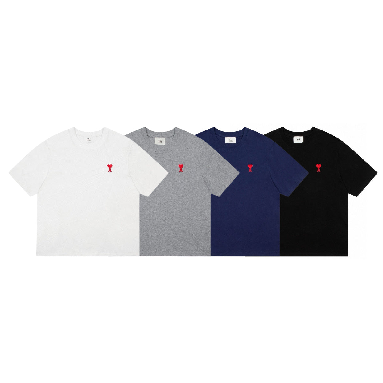 Ami Paris Classic Heart Embroidered Crewneck T-Shirt