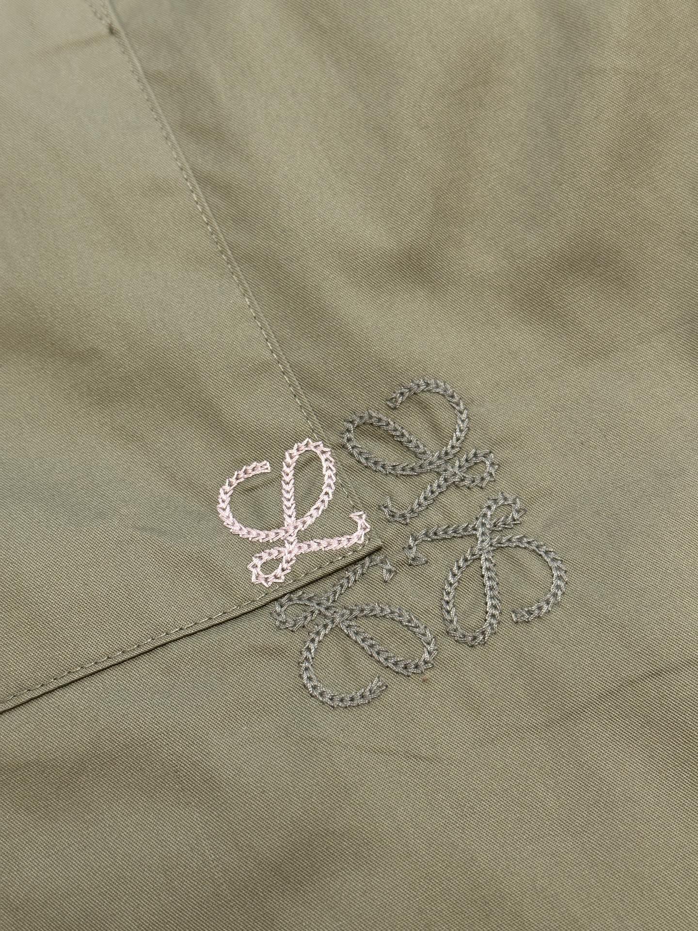 Loewe Anagram Two-Tone Embroidered Pocket Shirt