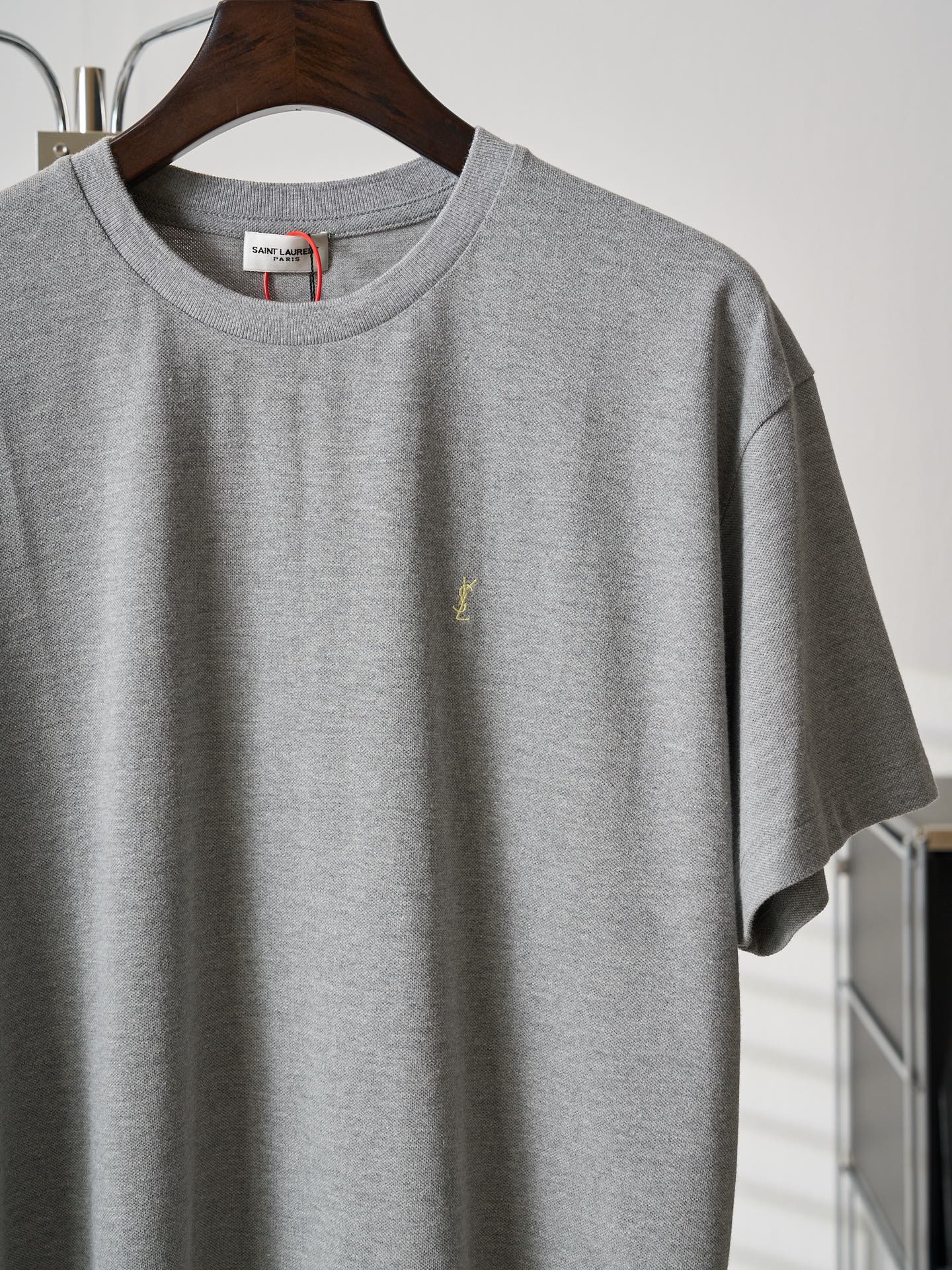 Saint Laurent YSL Embroidered Logo T-Shirt