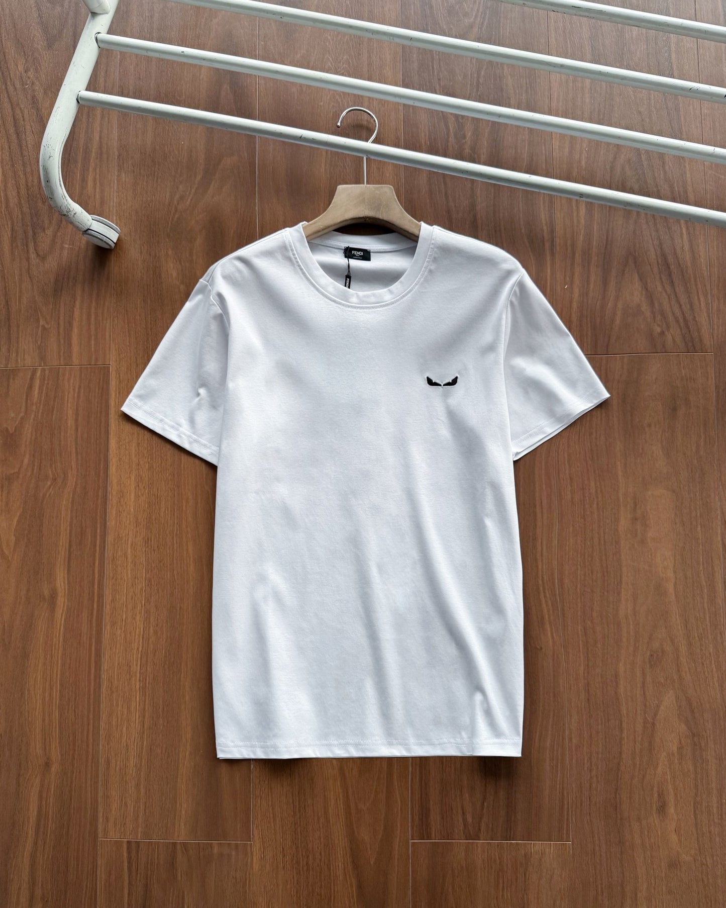 Fendi Monster Eyes Embroidered Cotton T-Shirt
