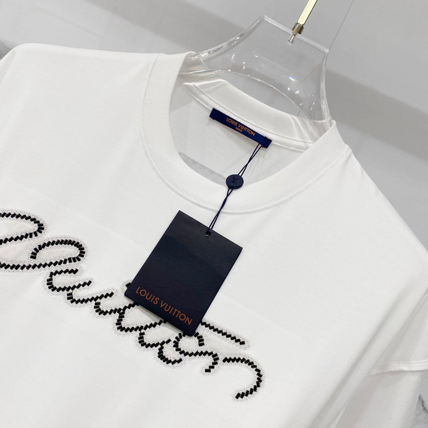 Louis Vuitton Signature Embroidery Cotton T-Shirt