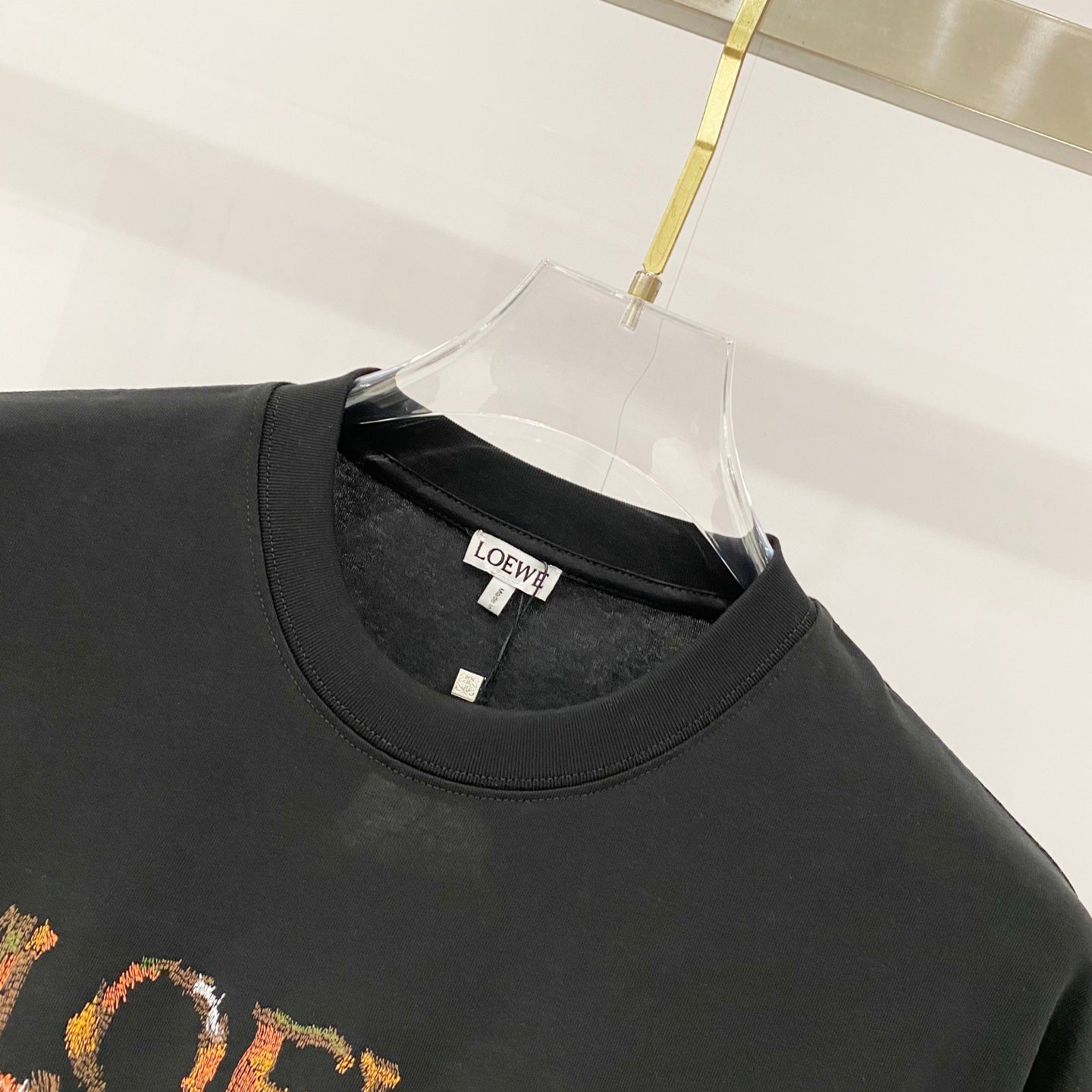 Loewe Rainbow Logo Embroidered Cotton T-Shirt
