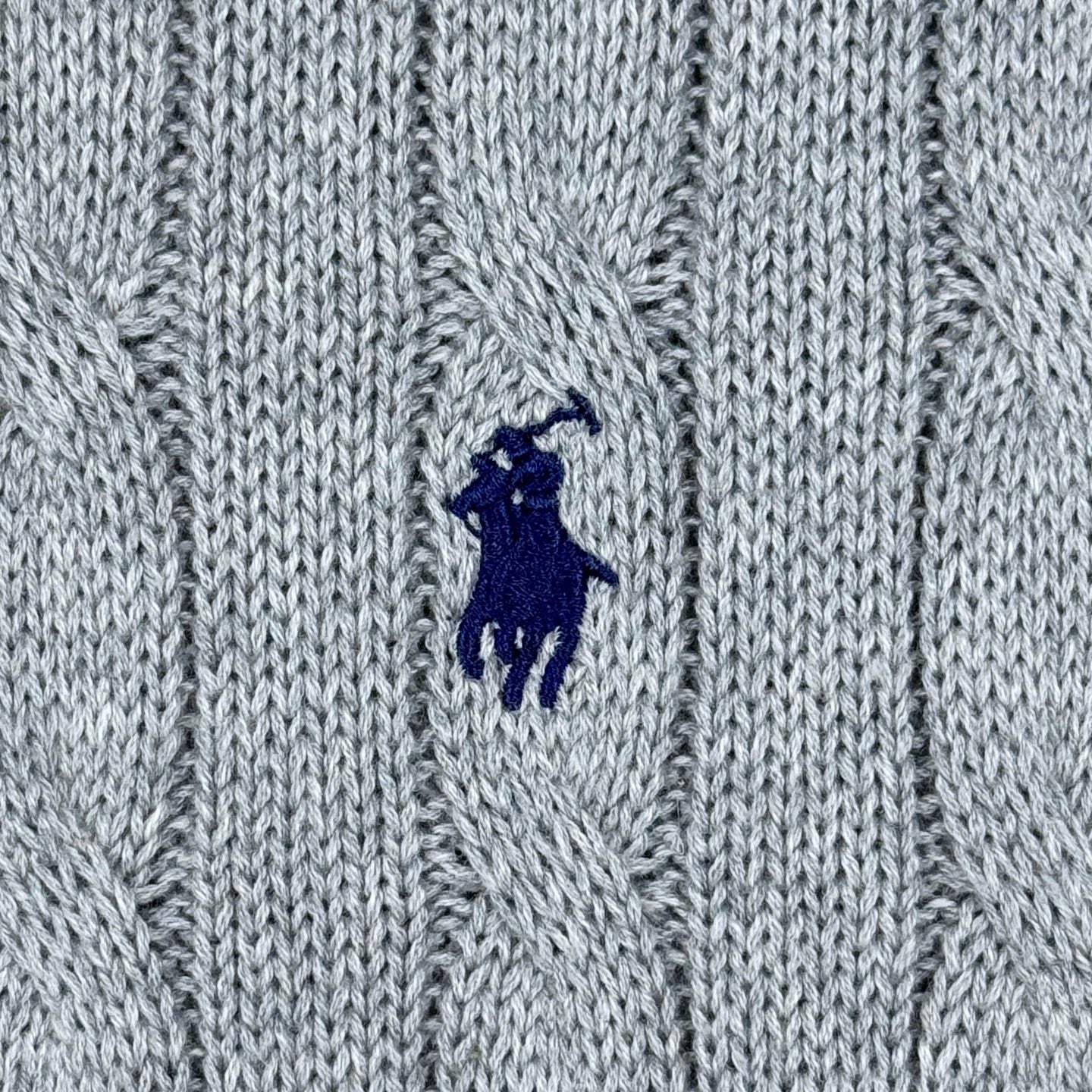 Ralph Lauren Classic Cable Knit Polo Sweater