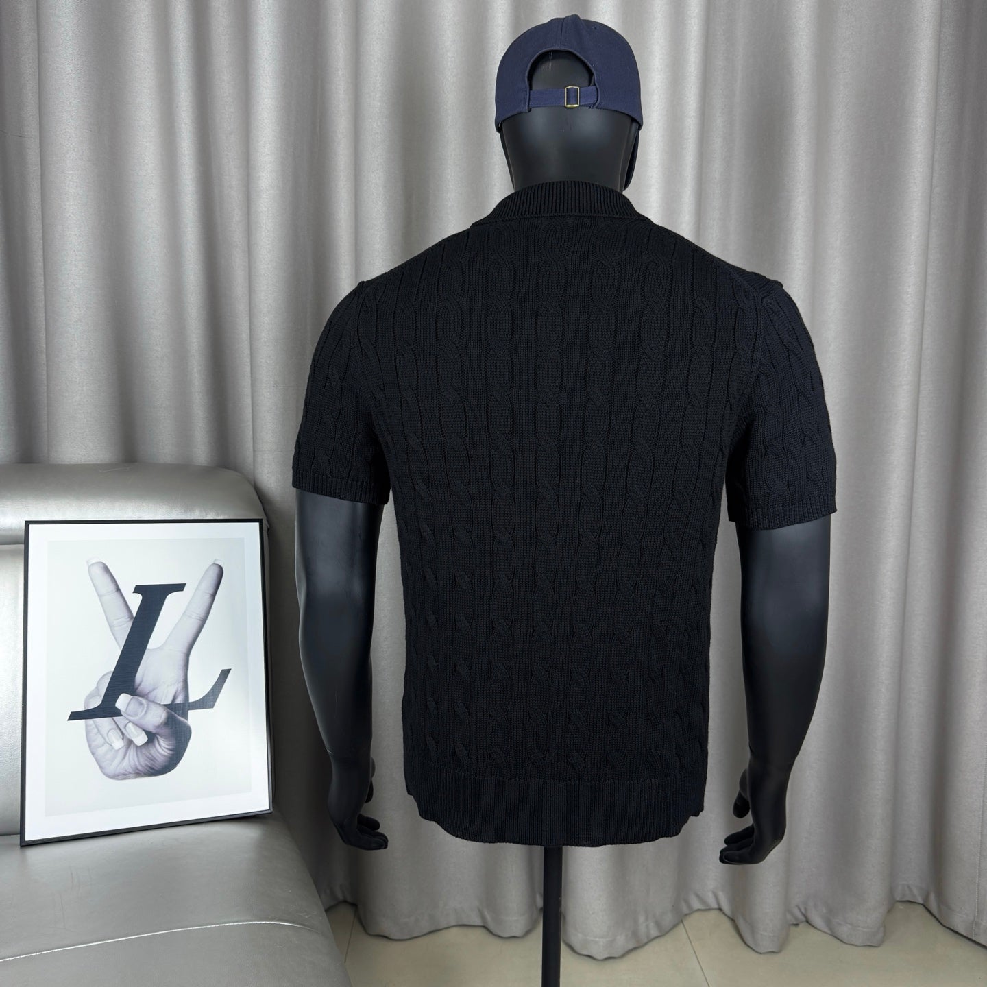 Ralph Lauren Classic Cable Knit Polo Sweater