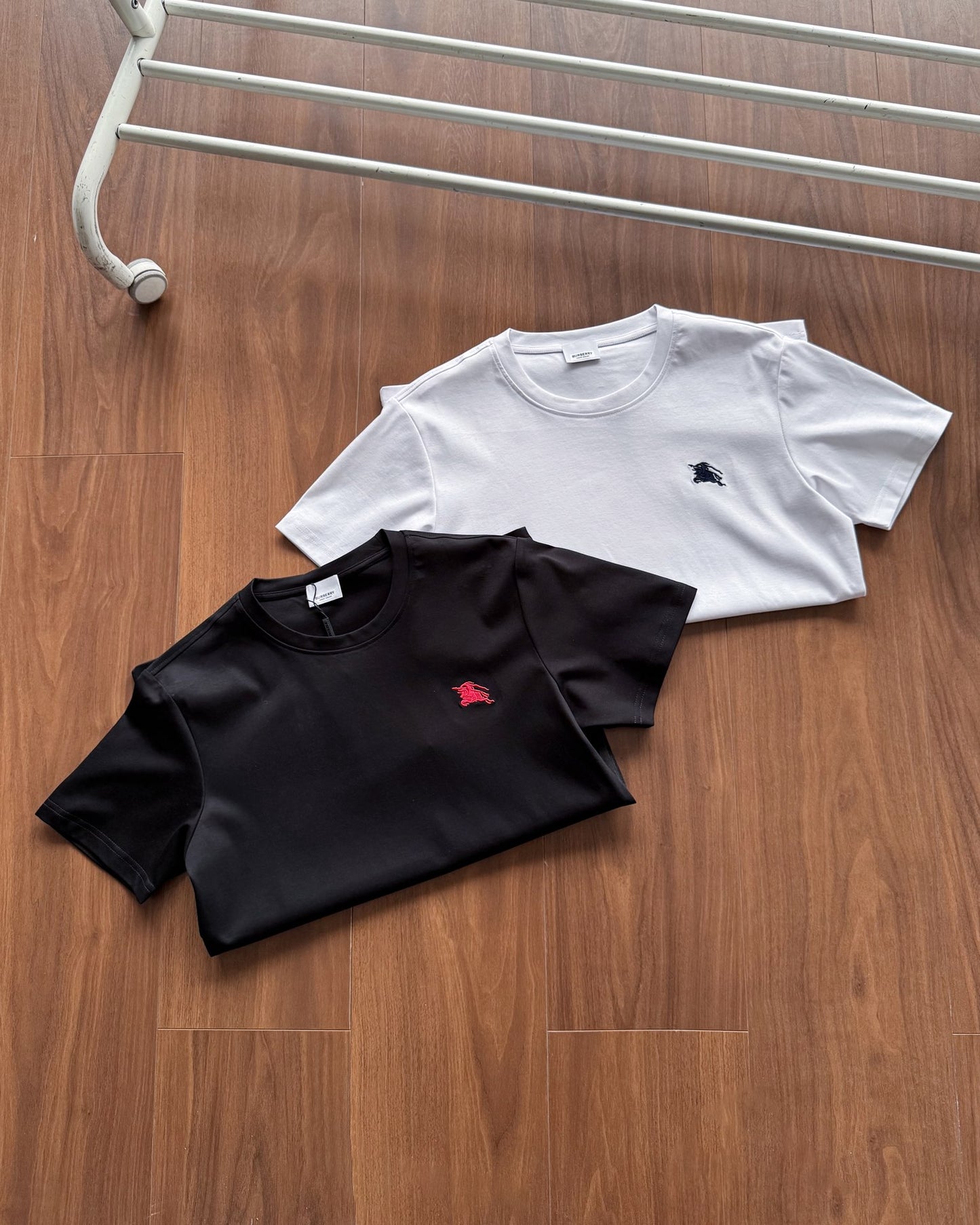 Burberry Embroidered Mercerized Cotton T-Shirt