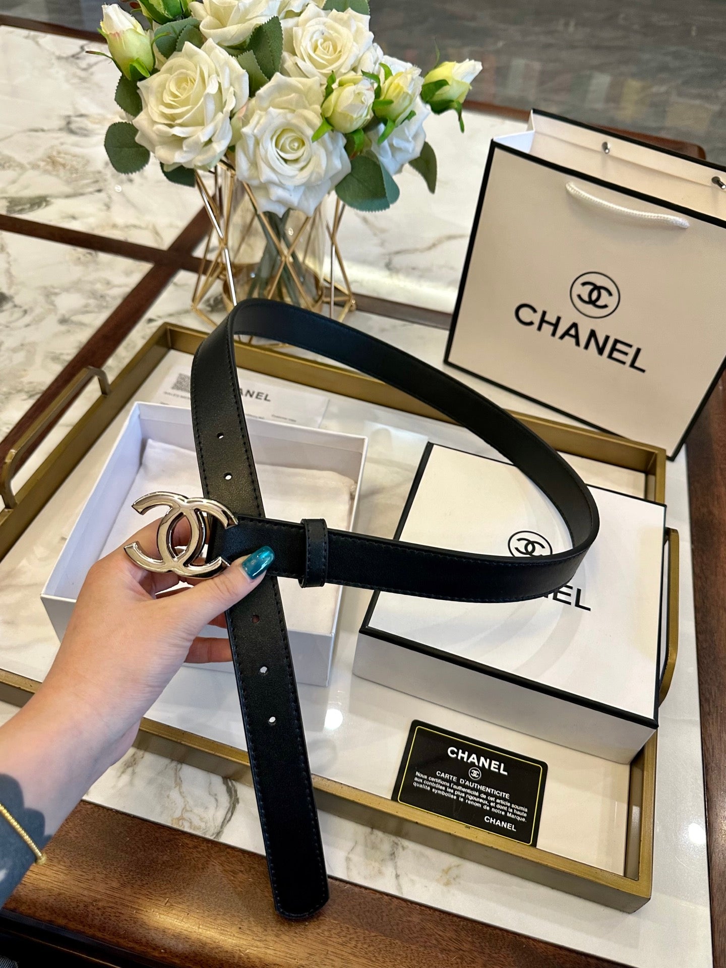 Chanel Fashion Versatile Leather Belt – 3.0cm
