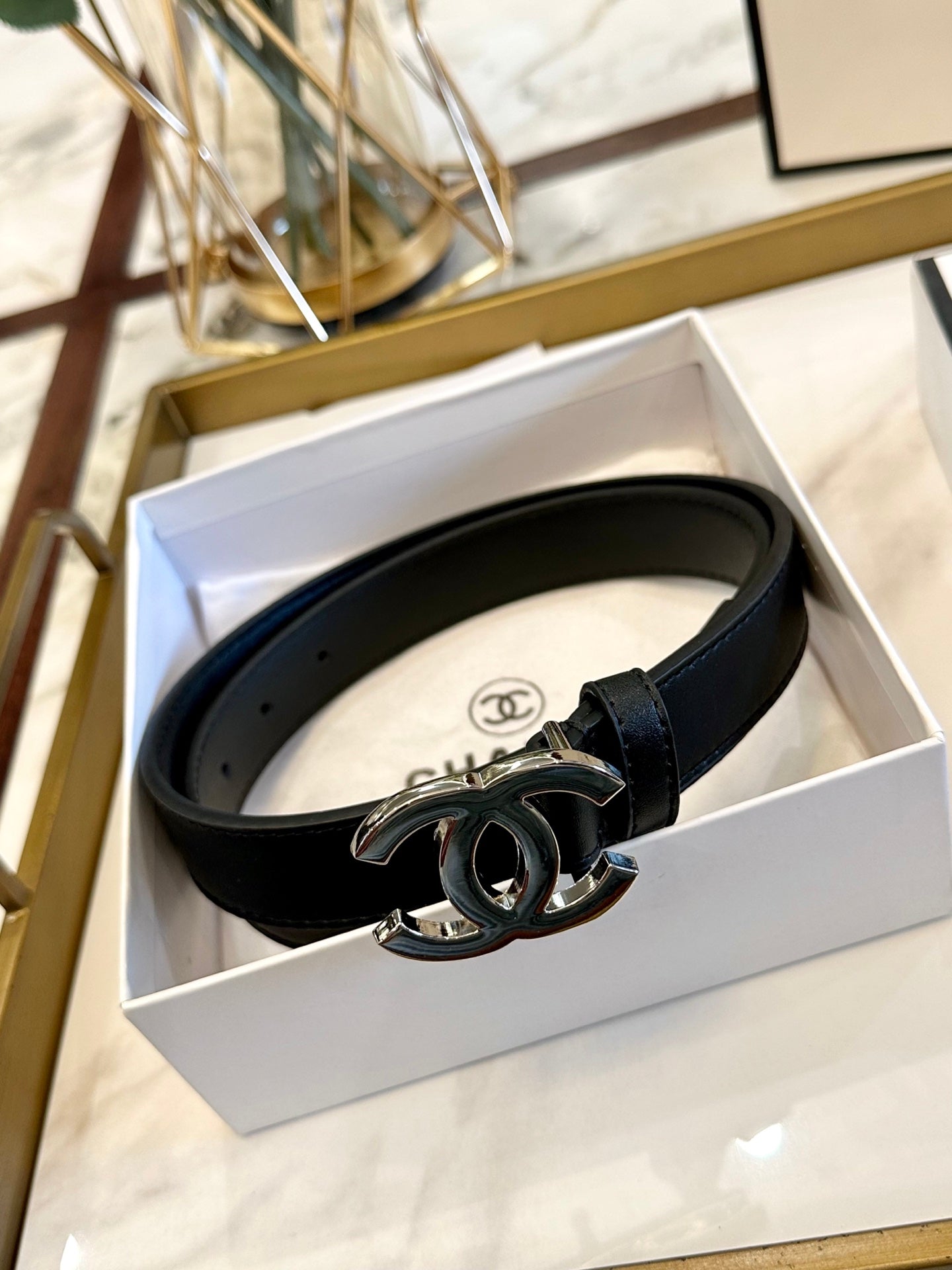 Chanel Fashion Versatile Leather Belt – 3.0cm