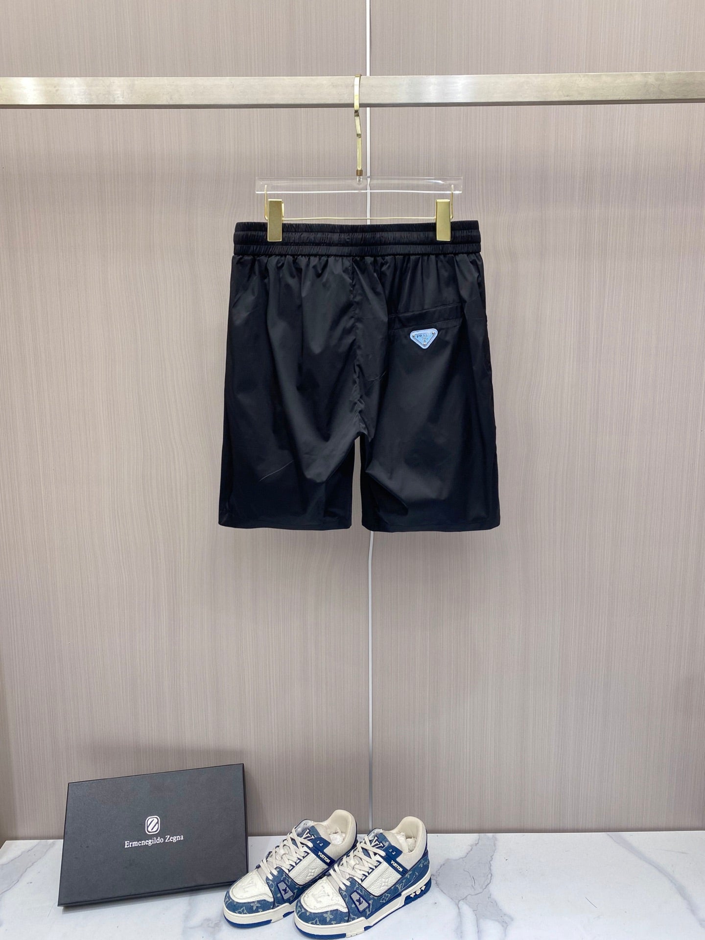 Prada Quick-Dry Drawstring Beach Shorts – Spring/Summer 2026 Collection