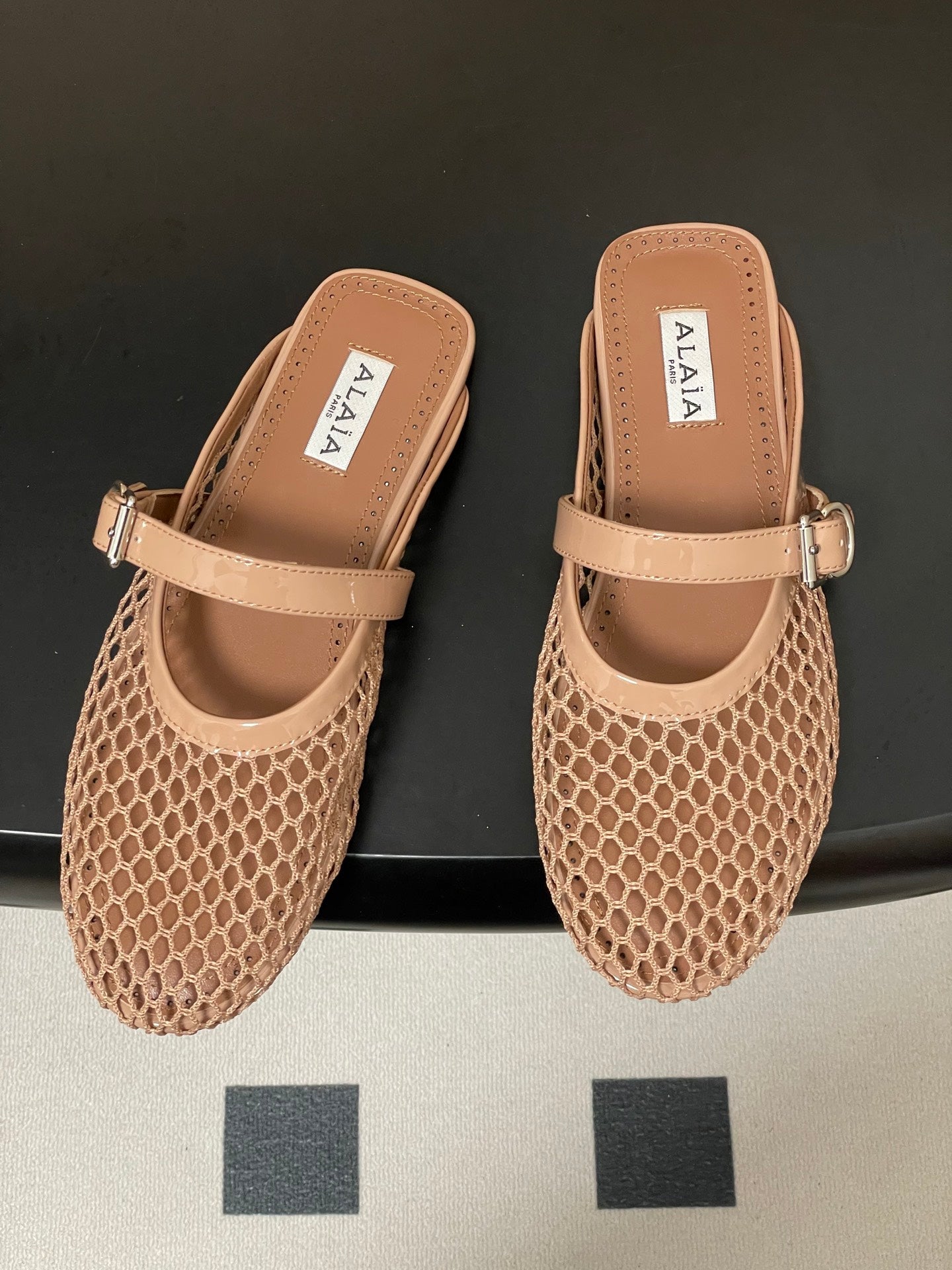 Alaïa Crystal Fishnet Ballet Mules – Spring/Summer Collection – 2026SS