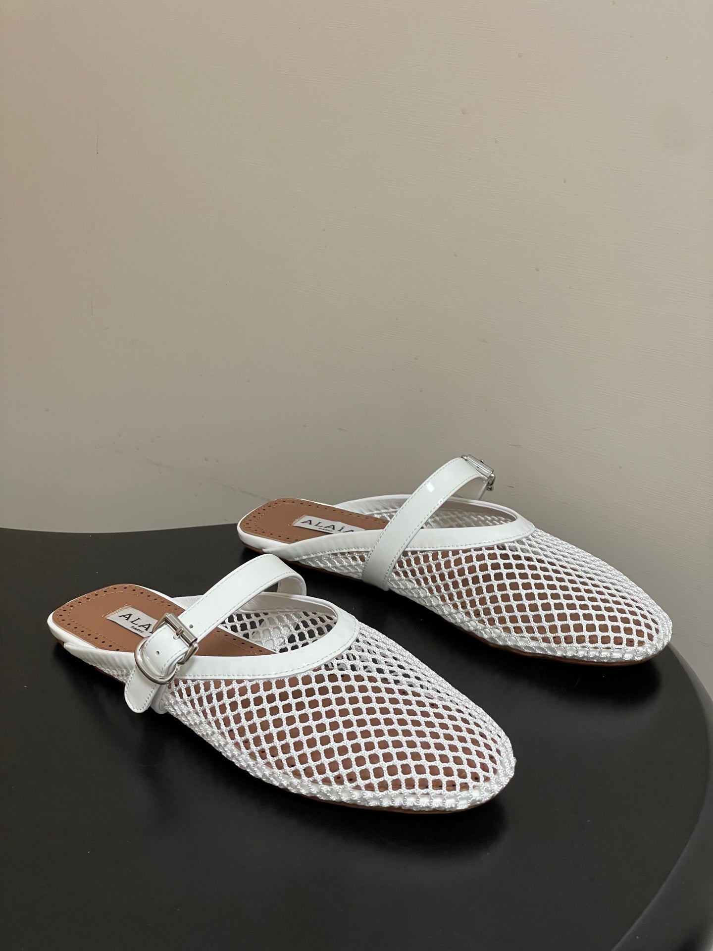 Alaïa Crystal Fishnet Ballet Mules – Spring/Summer Collection – 2026SS