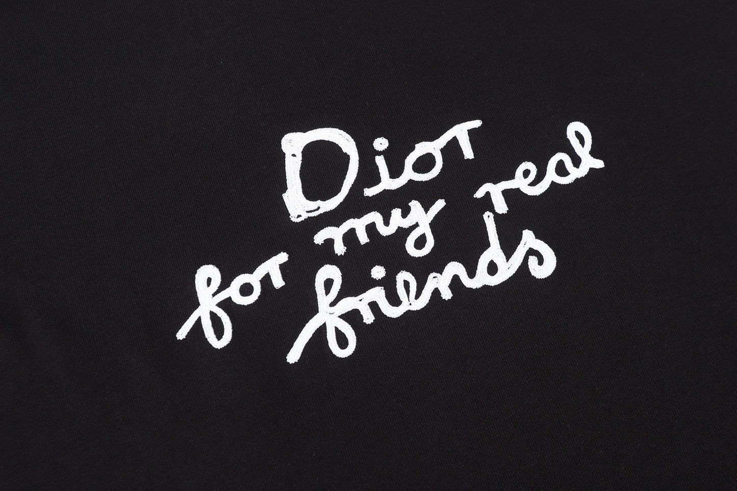 Dior Cursive Embroidered Letter Print T-Shirt – 26SS