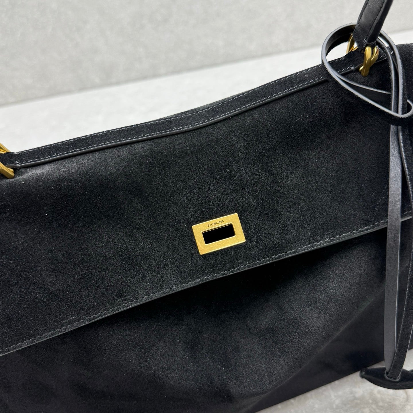 Balenciaga Rodeo Suede Medium Handbag