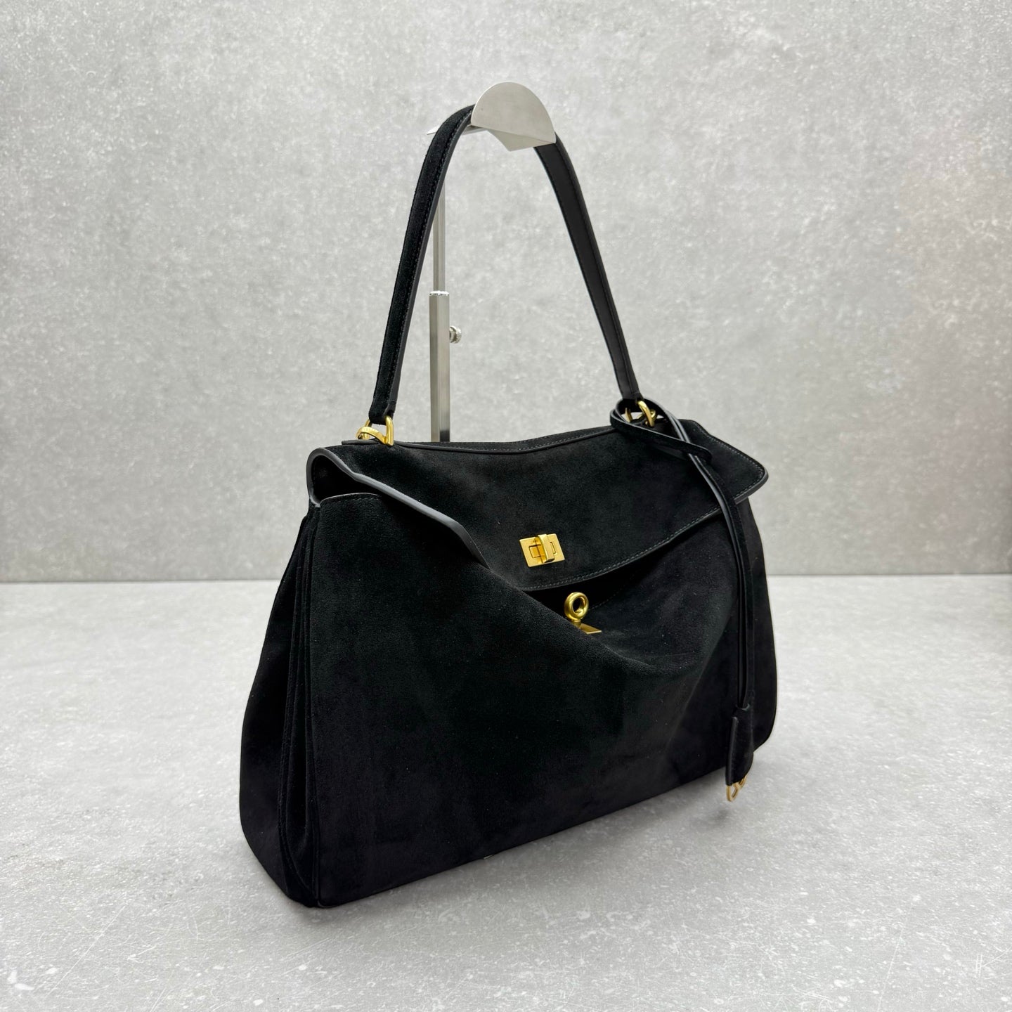 Balenciaga Rodeo Suede Medium Handbag