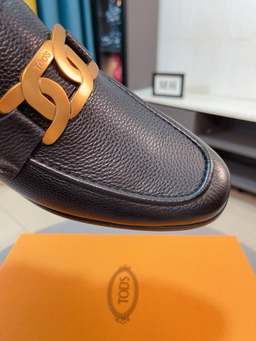 Tod's Embossed Leather Casual Loafers