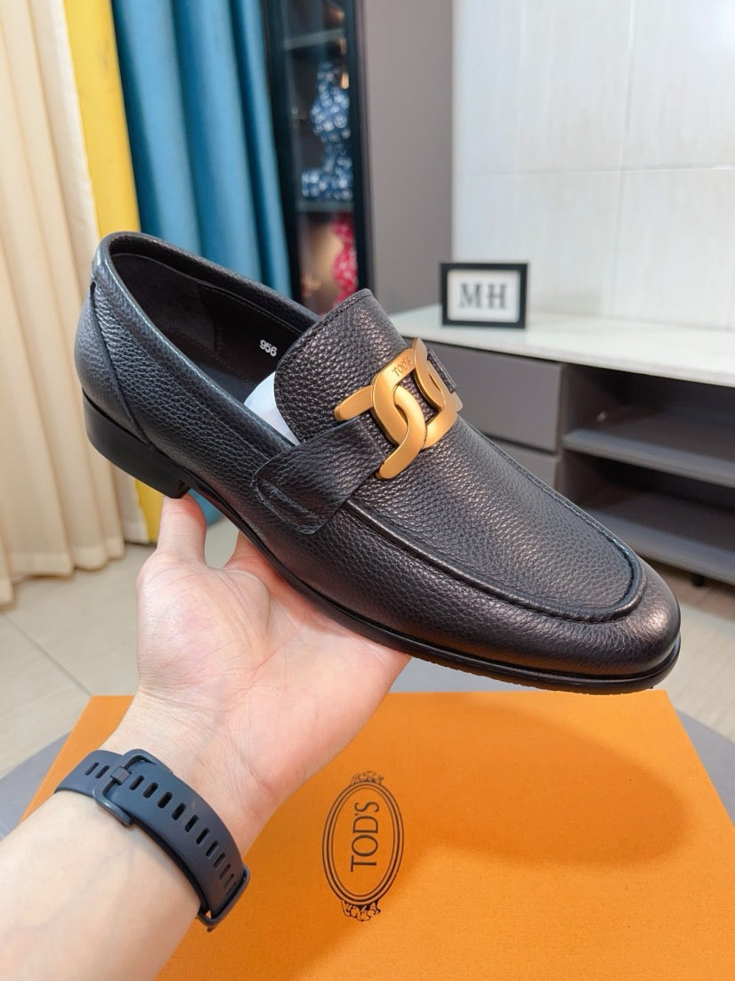 Tod's Embossed Leather Casual Loafers