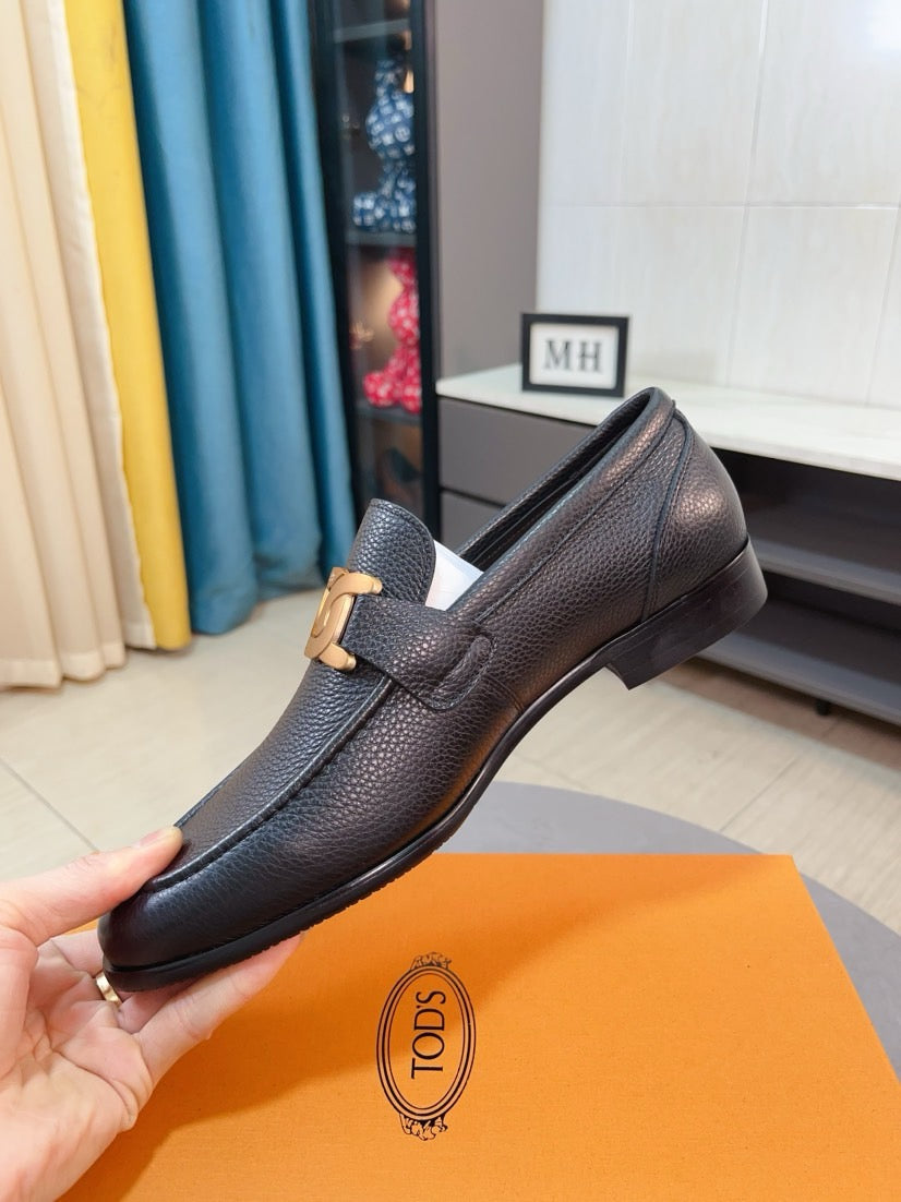 Tod's Embossed Leather Casual Loafers