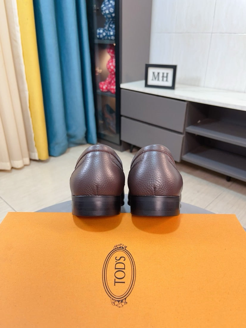 Tod's Embossed Leather Casual Loafers